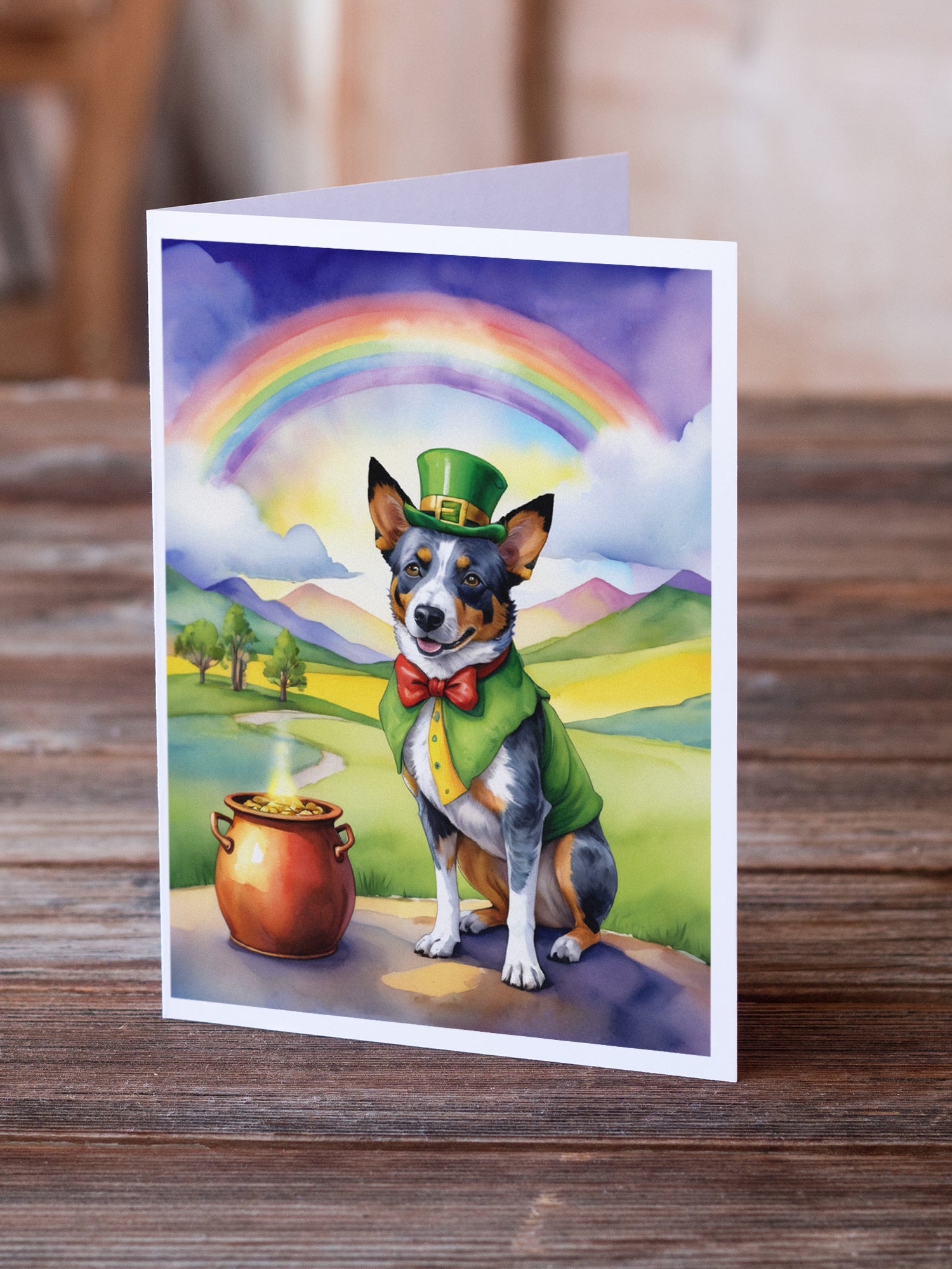 Australian Cattle Dog St Patrick's Day Greeting Cards Pack of 8