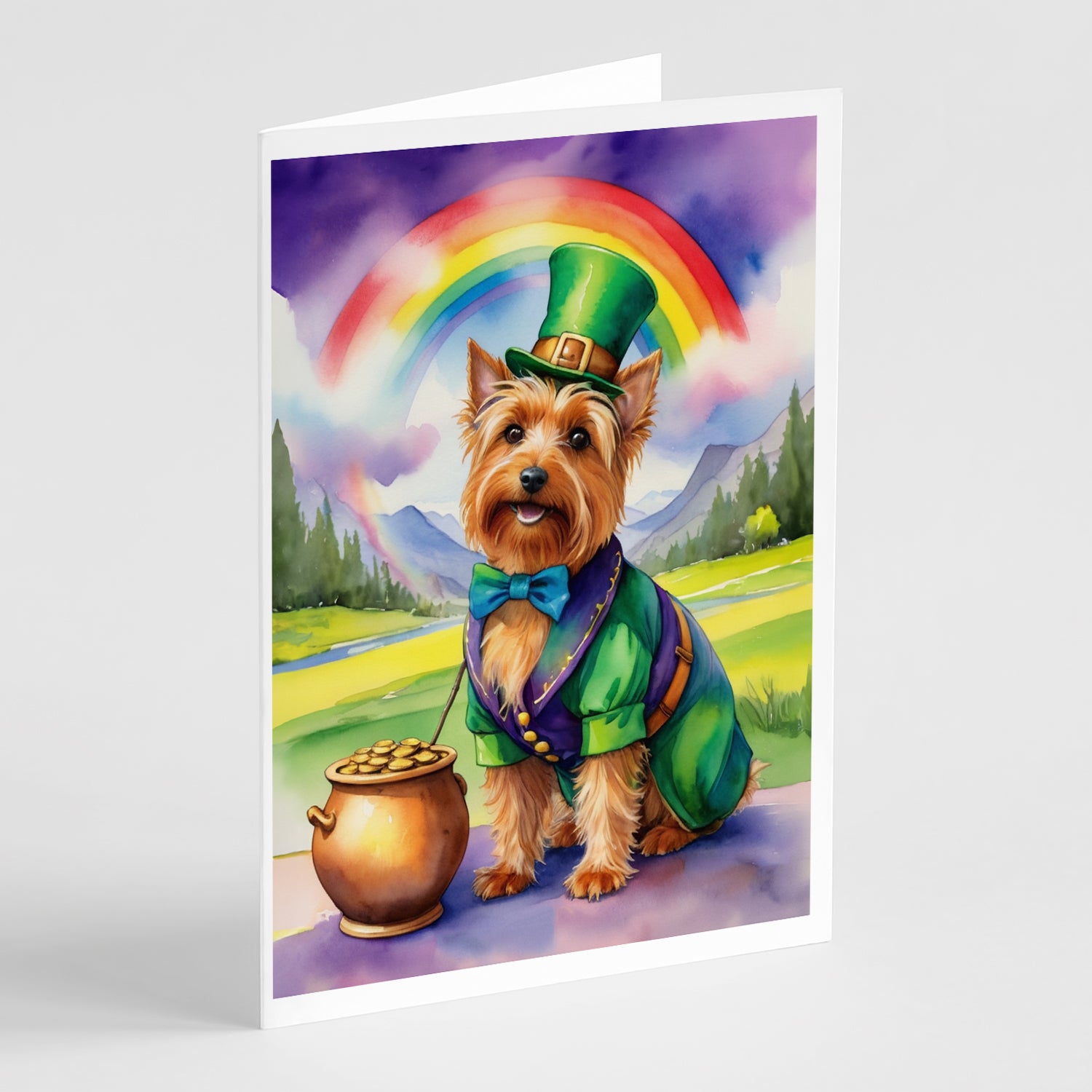 Buy this Australian Terrier St Patrick's Day Greeting Cards Pack of 8