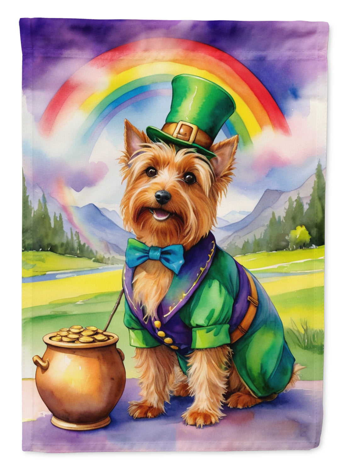 Buy this Australian Terrier St Patrick's Day Garden Flag