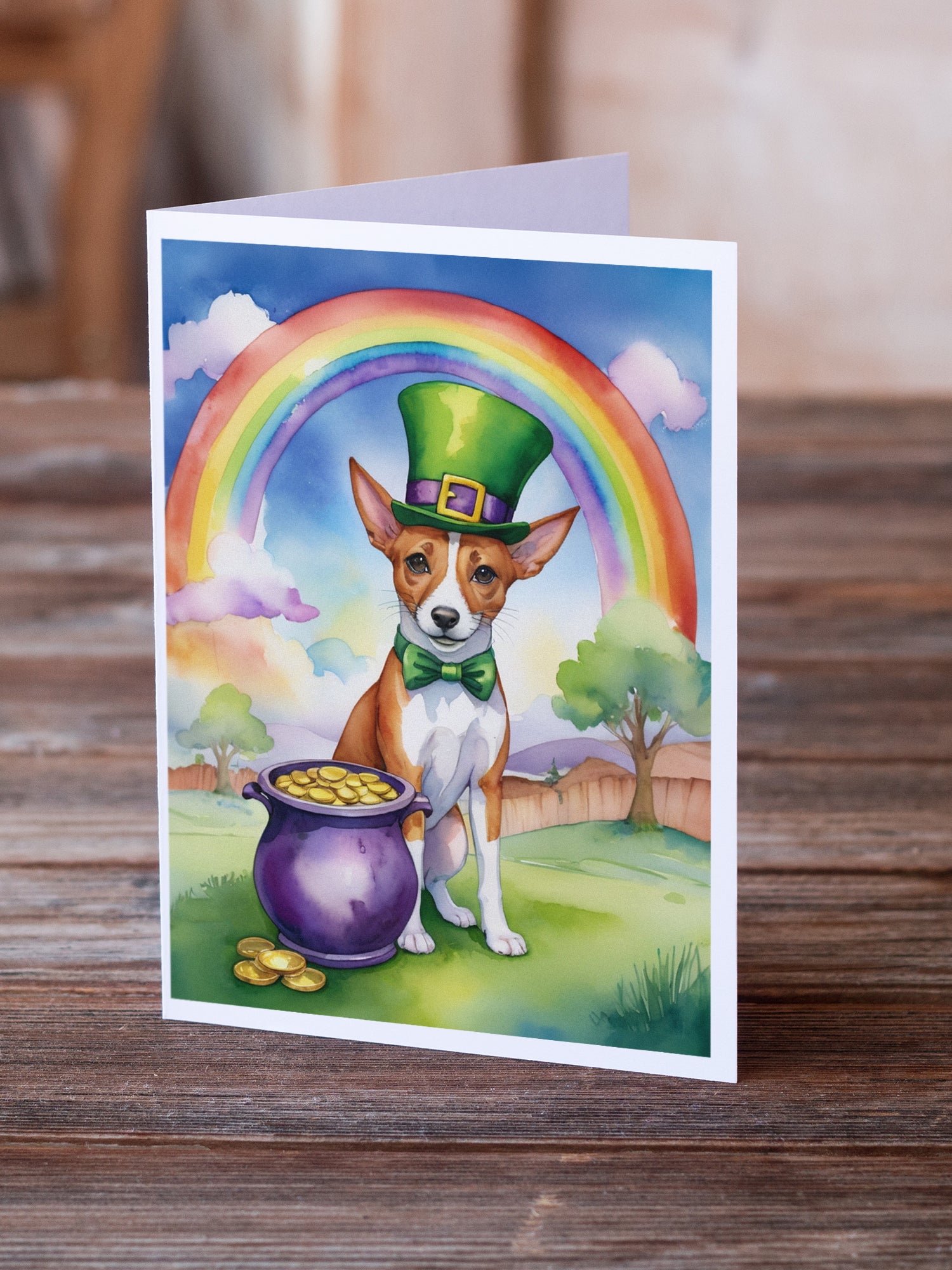Buy this Basenji St Patrick's Day Greeting Cards Pack of 8