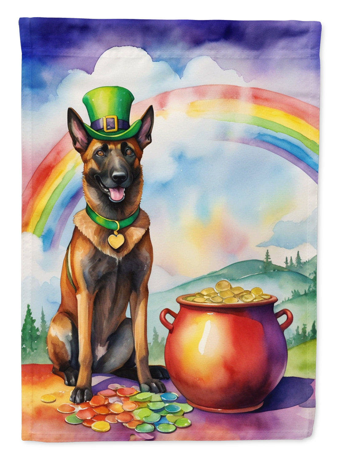 Buy this Belgian Malinois St Patrick's Day House Flag