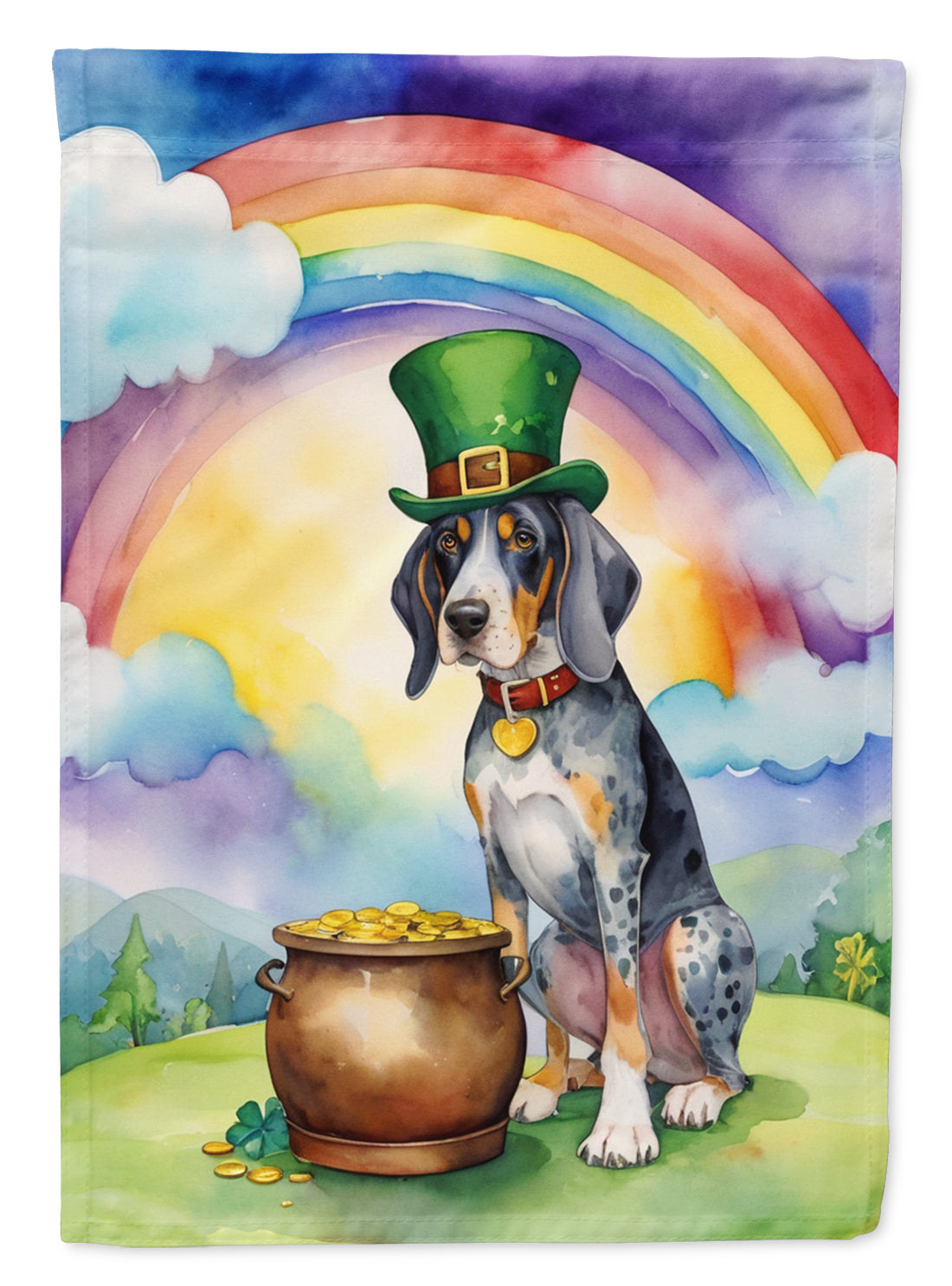 Buy this Bluetick Coonhound St Patrick's Day Garden Flag