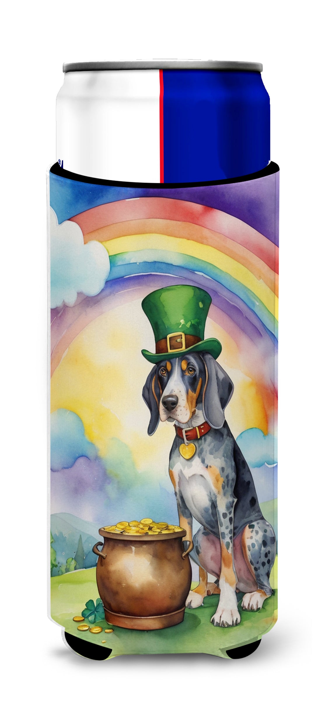 Buy this Bluetick Coonhound St Patrick's Day Hugger for Ultra Slim Cans