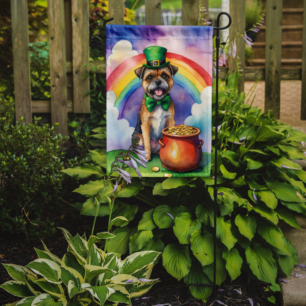 Buy this Border Terrier St Patrick's Day Garden Flag