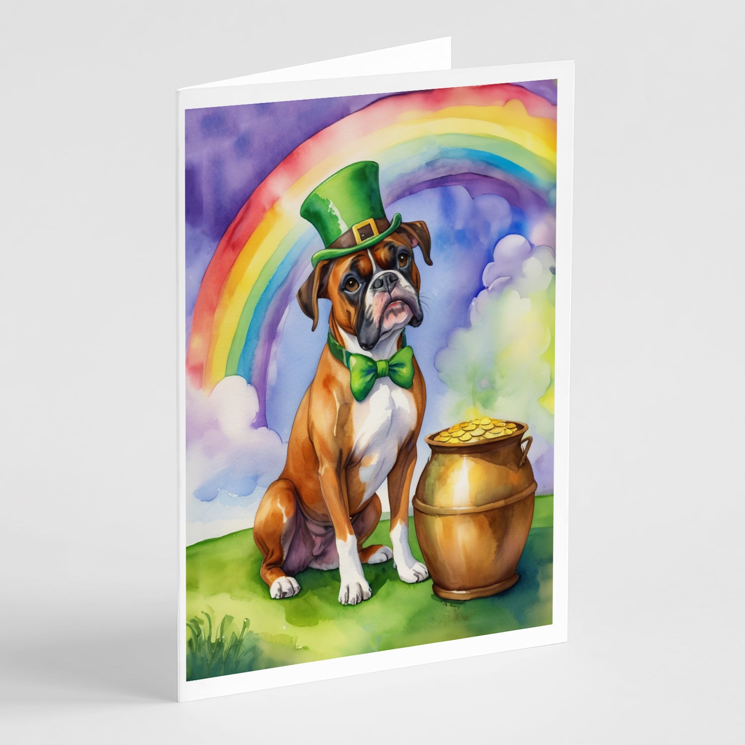 Buy this Boxer St Patrick's Day Greeting Cards Pack of 8