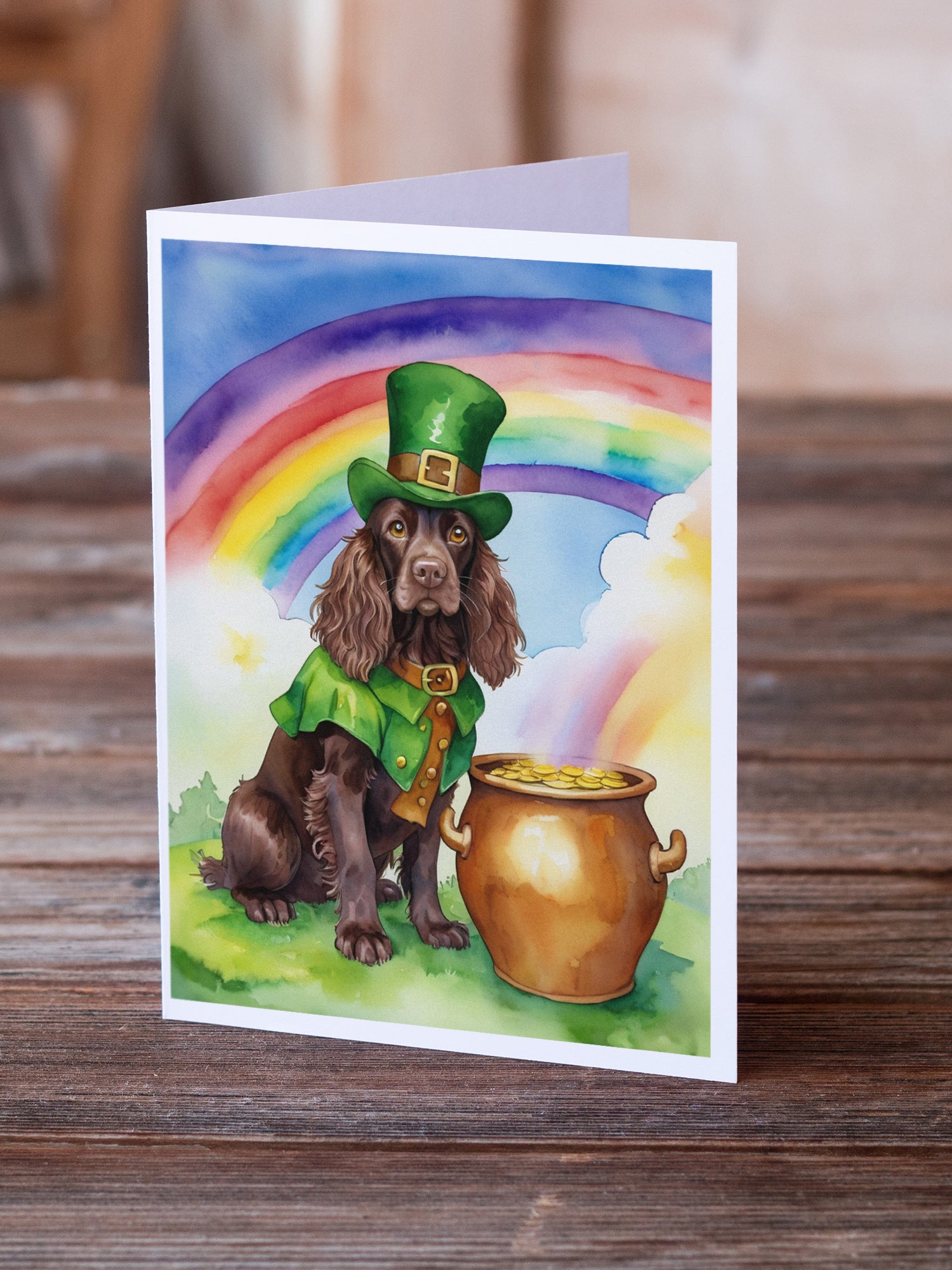 Buy this Boykin Spaniel St Patrick's Day Greeting Cards Pack of 8