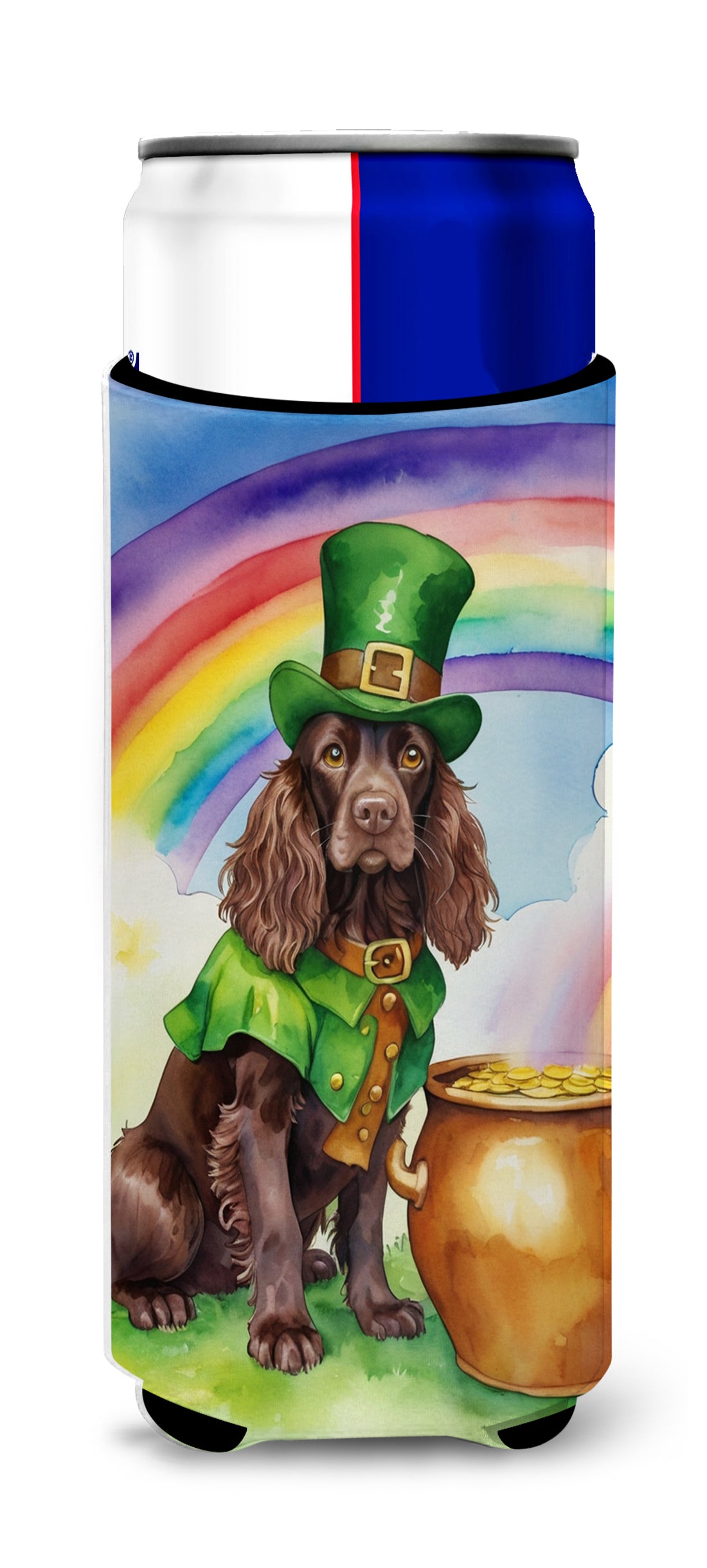 Buy this Boykin Spaniel St Patrick's Day Hugger for Ultra Slim Cans