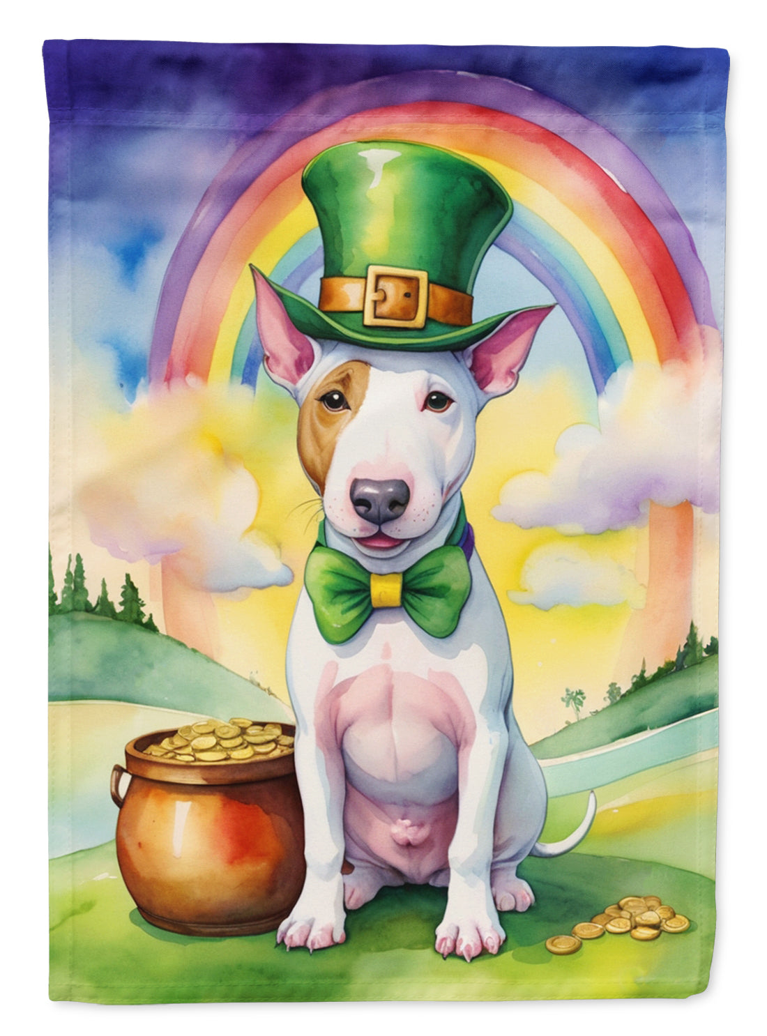Buy this Bull Terrier St Patrick's Day House Flag