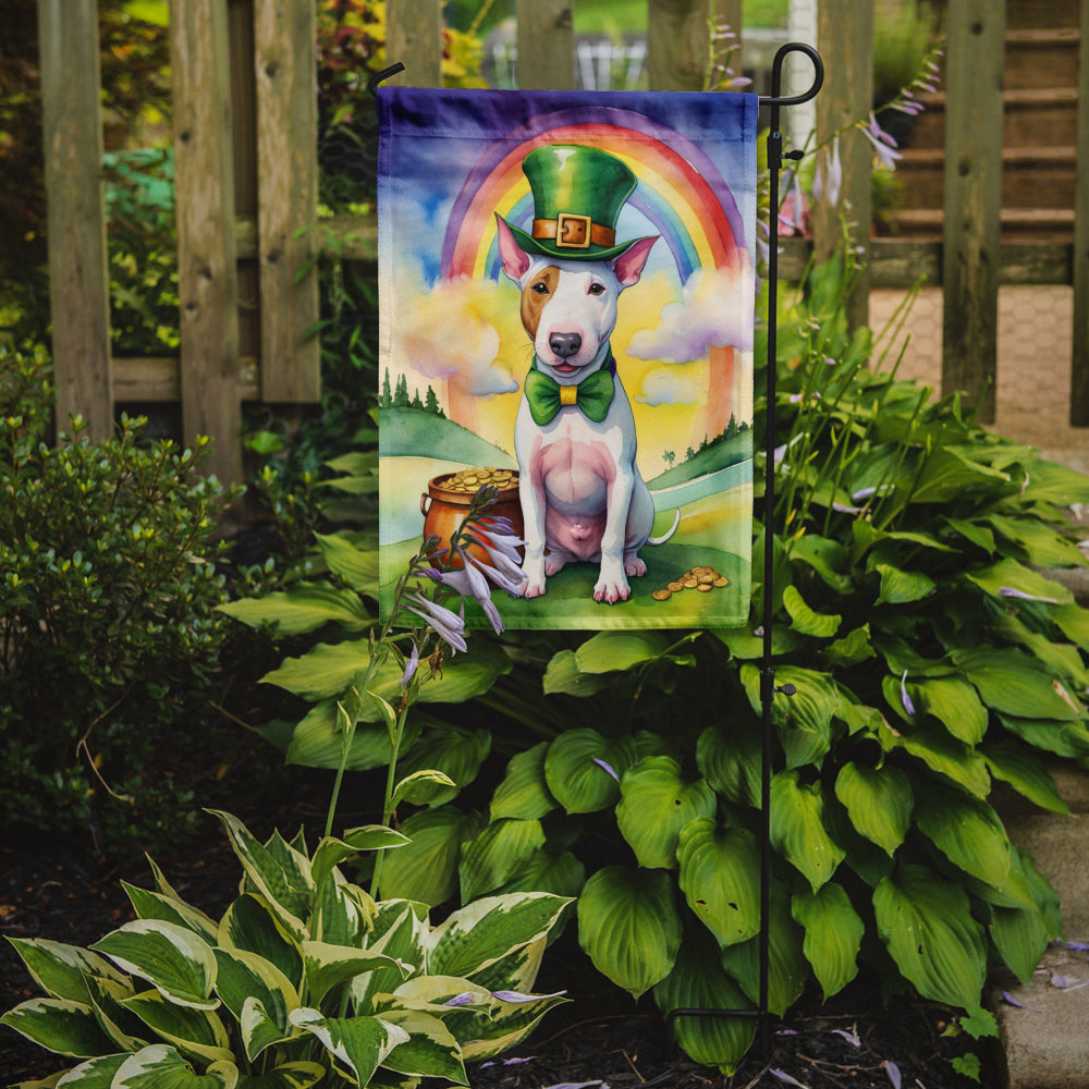 Buy this Bull Terrier St Patrick's Day Garden Flag