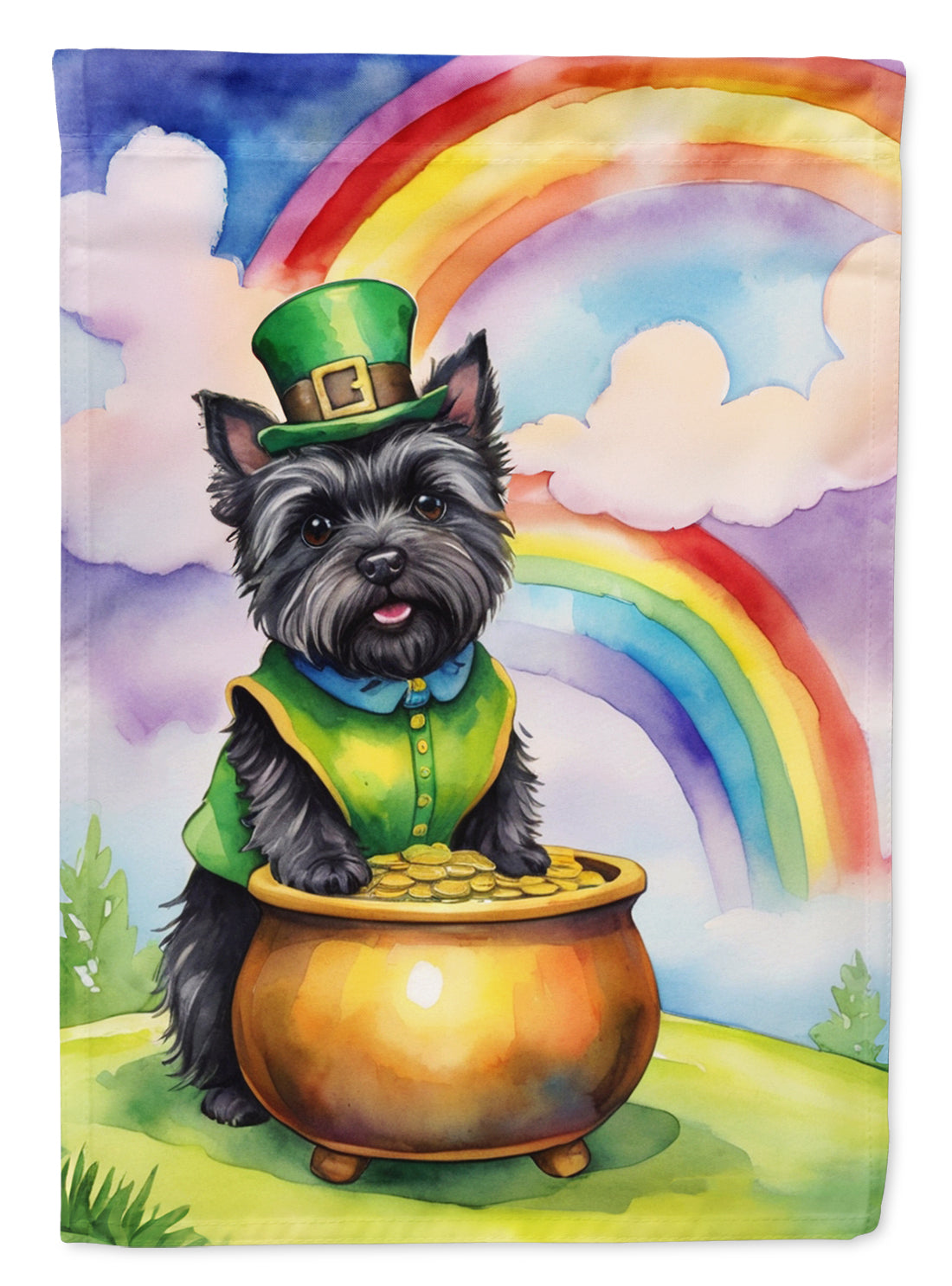 Buy this Cairn Terrier St Patrick's Day House Flag