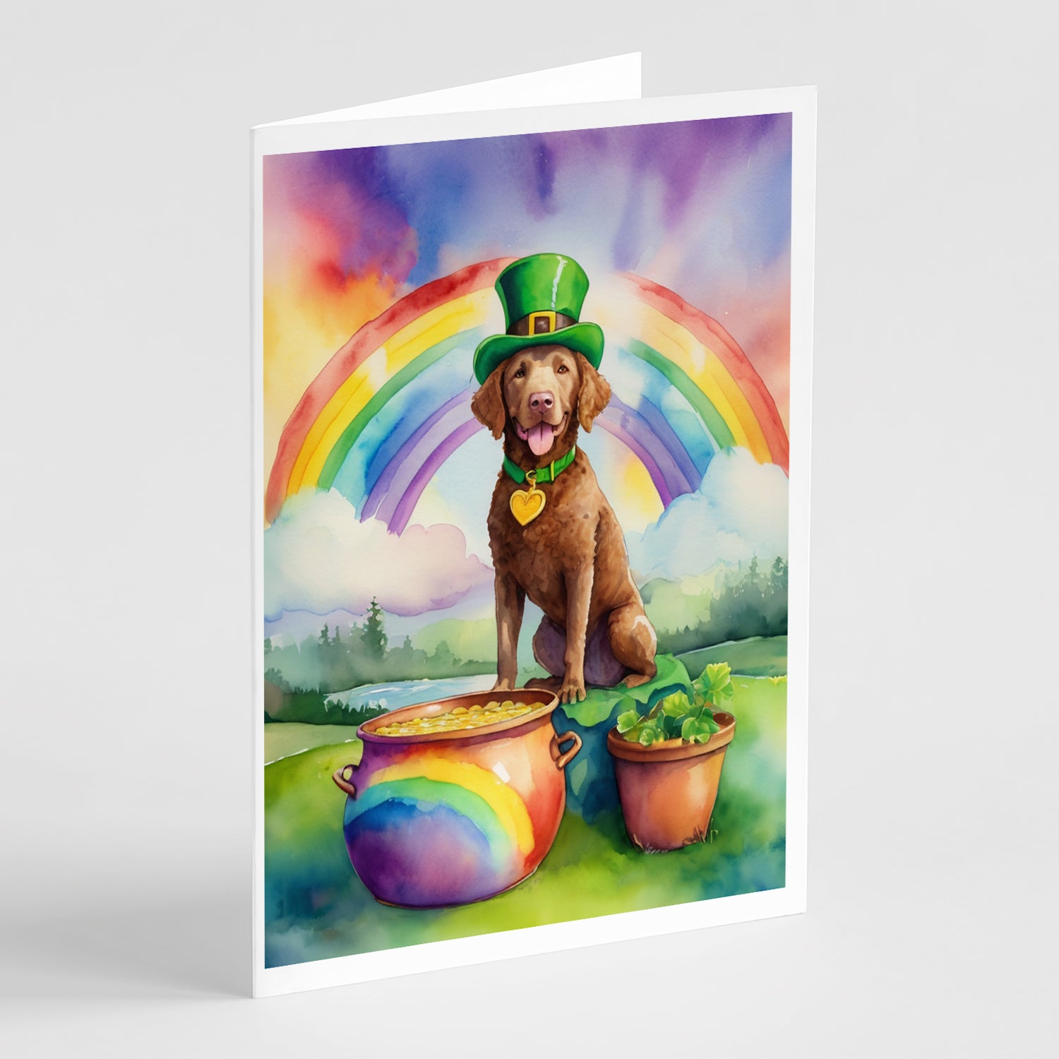 Buy this Chesapeake Bay Retriever St Patrick's Day Greeting Cards Pack of 8