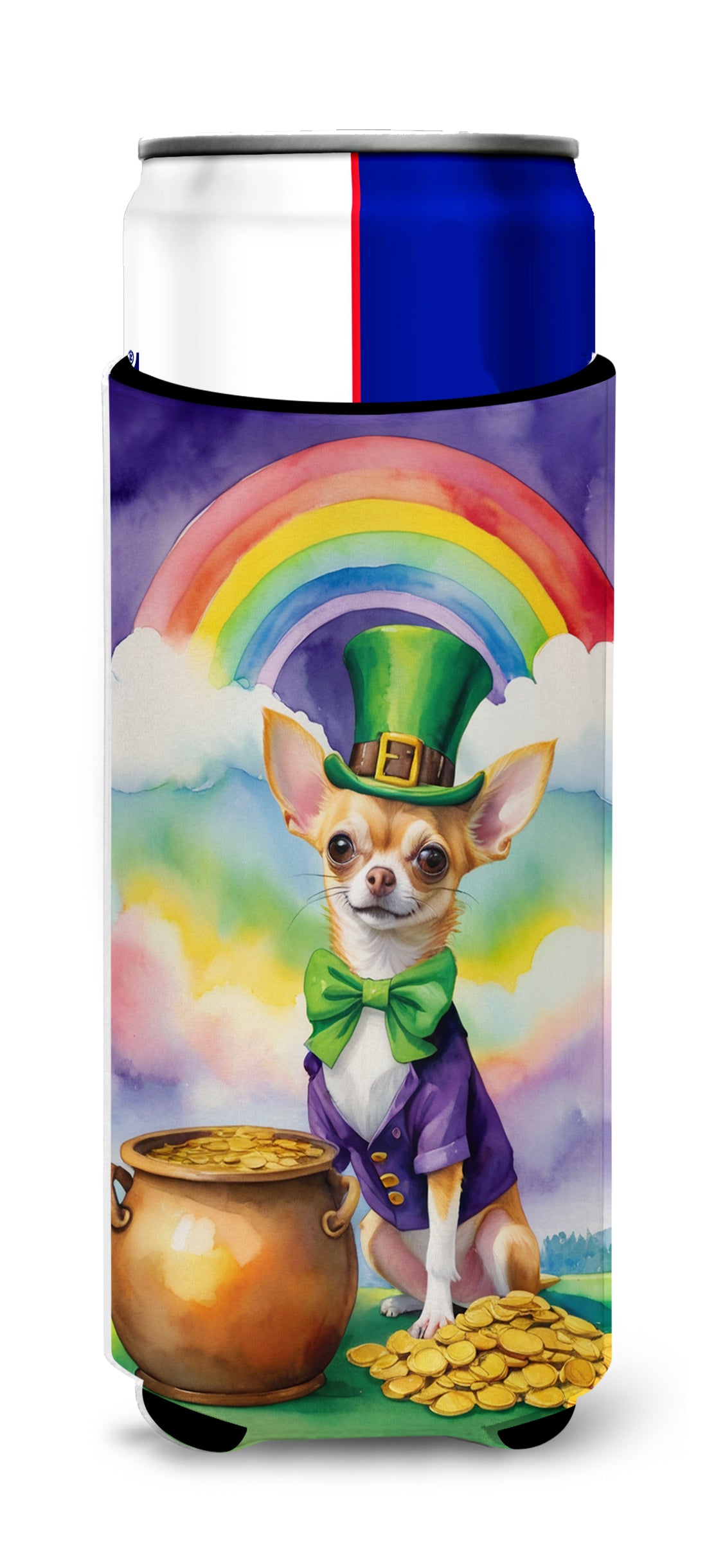 Buy this Chihuahua St Patrick's Day Hugger for Ultra Slim Cans