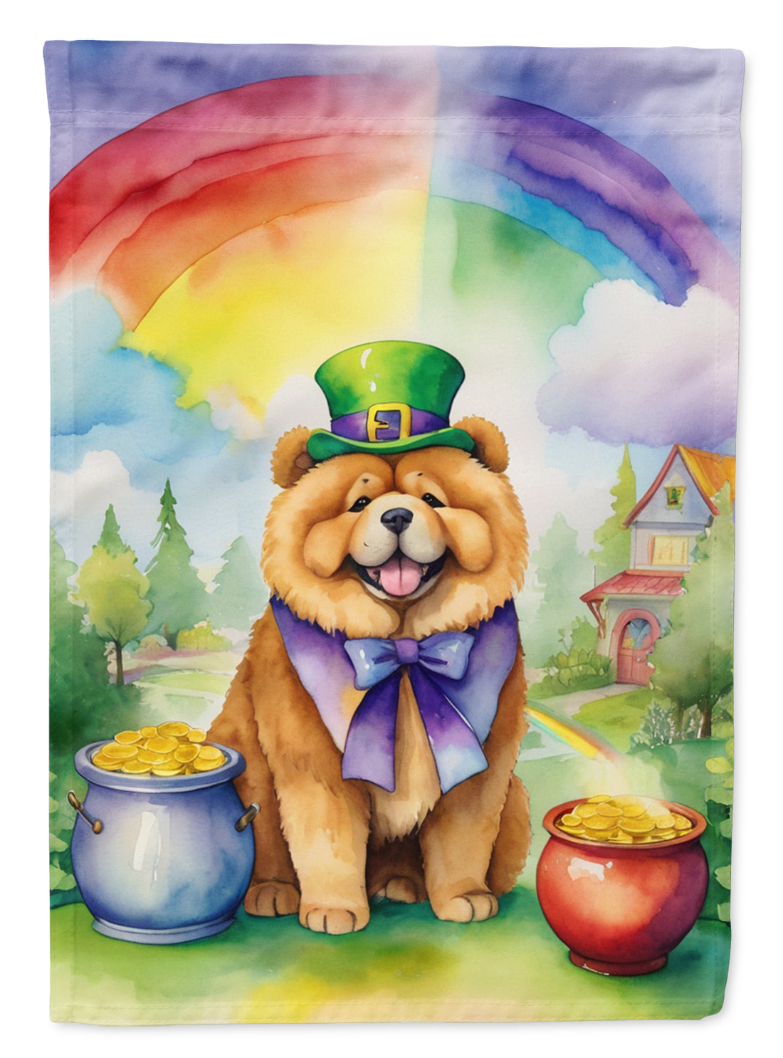 Buy this Chow Chow St Patrick's Day House Flag