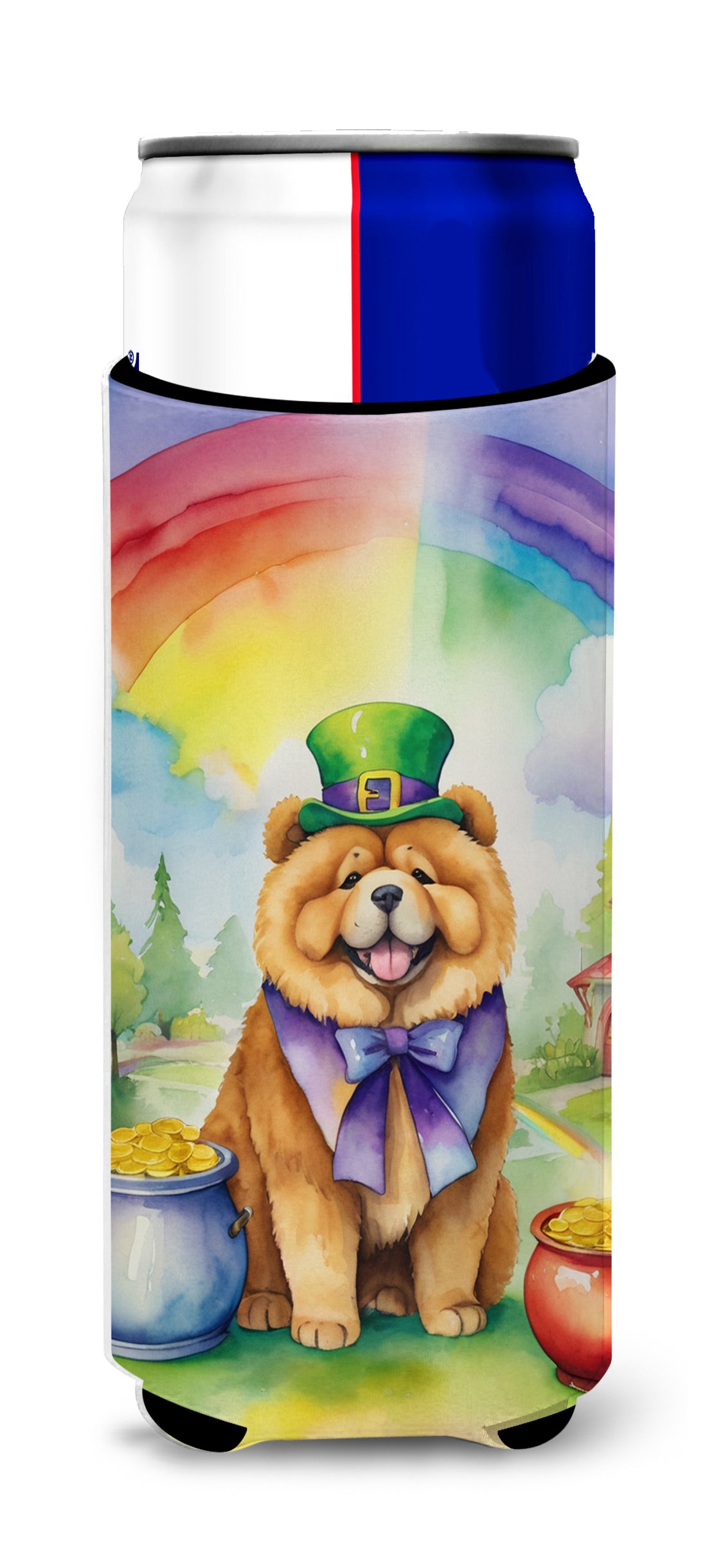 Buy this Chow Chow St Patrick's Day Hugger for Ultra Slim Cans