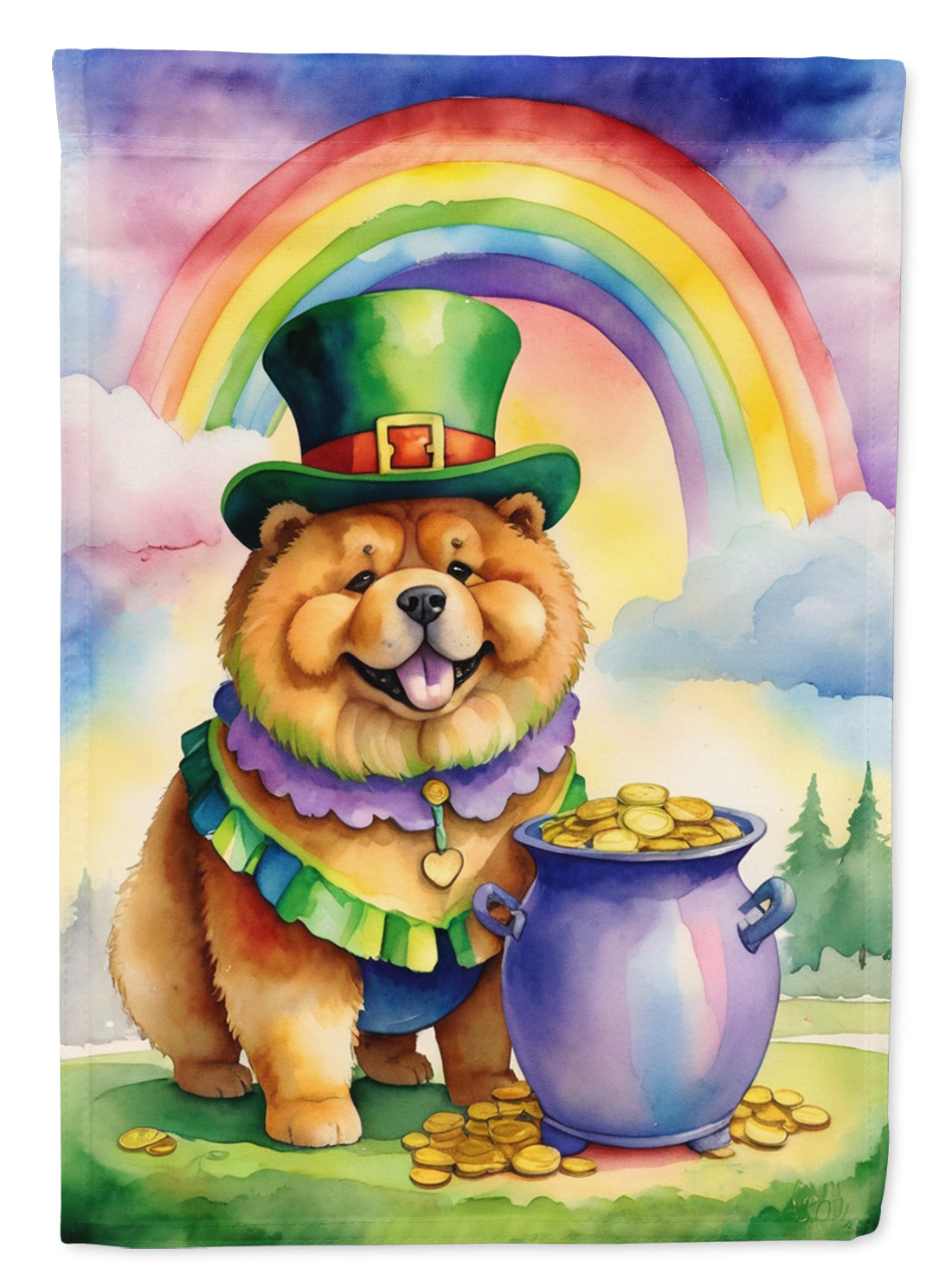 Buy this Chow Chow St Patrick's Day House Flag