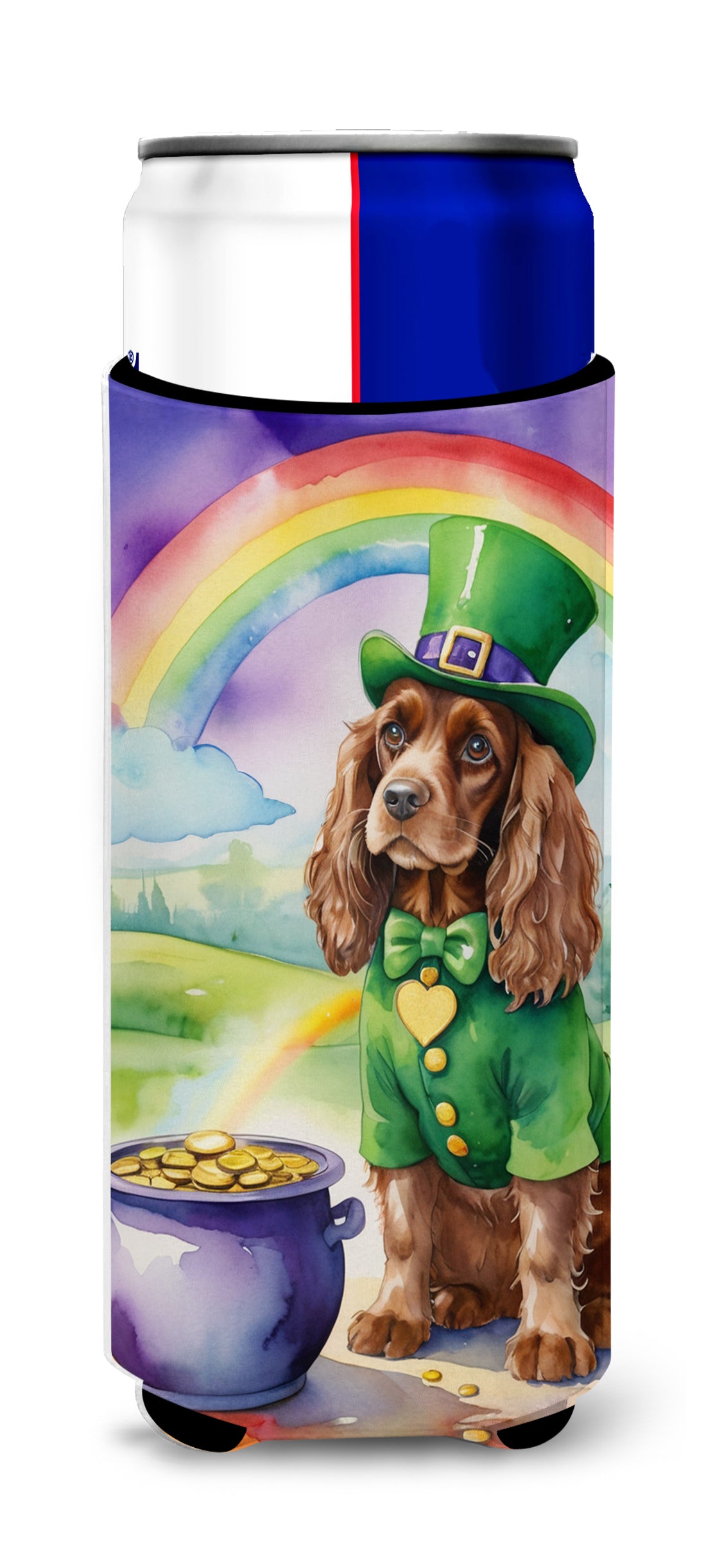 Buy this Cocker Spaniel St Patrick's Day Hugger for Ultra Slim Cans