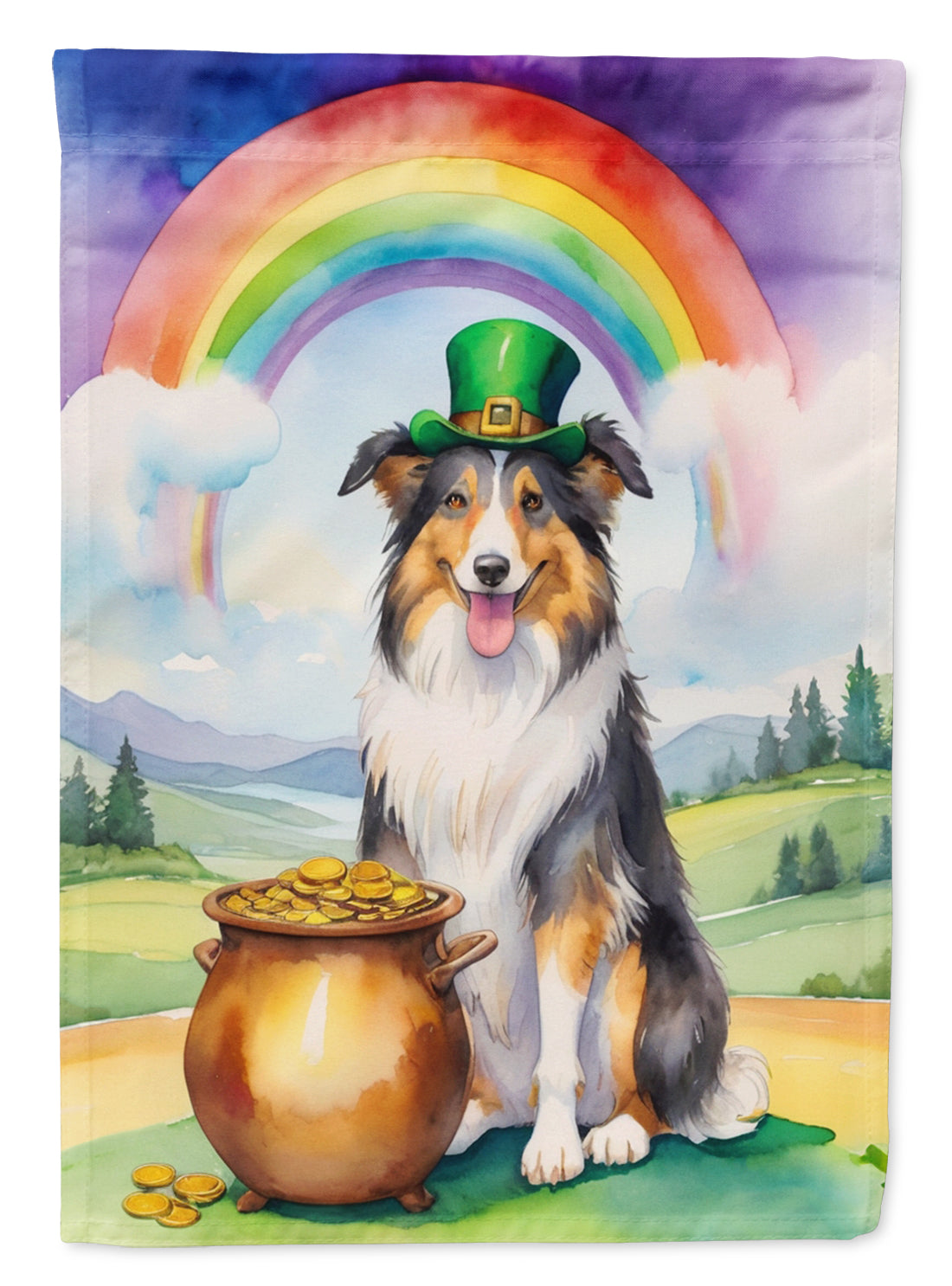 Buy this Collie St Patrick's Day Garden Flag