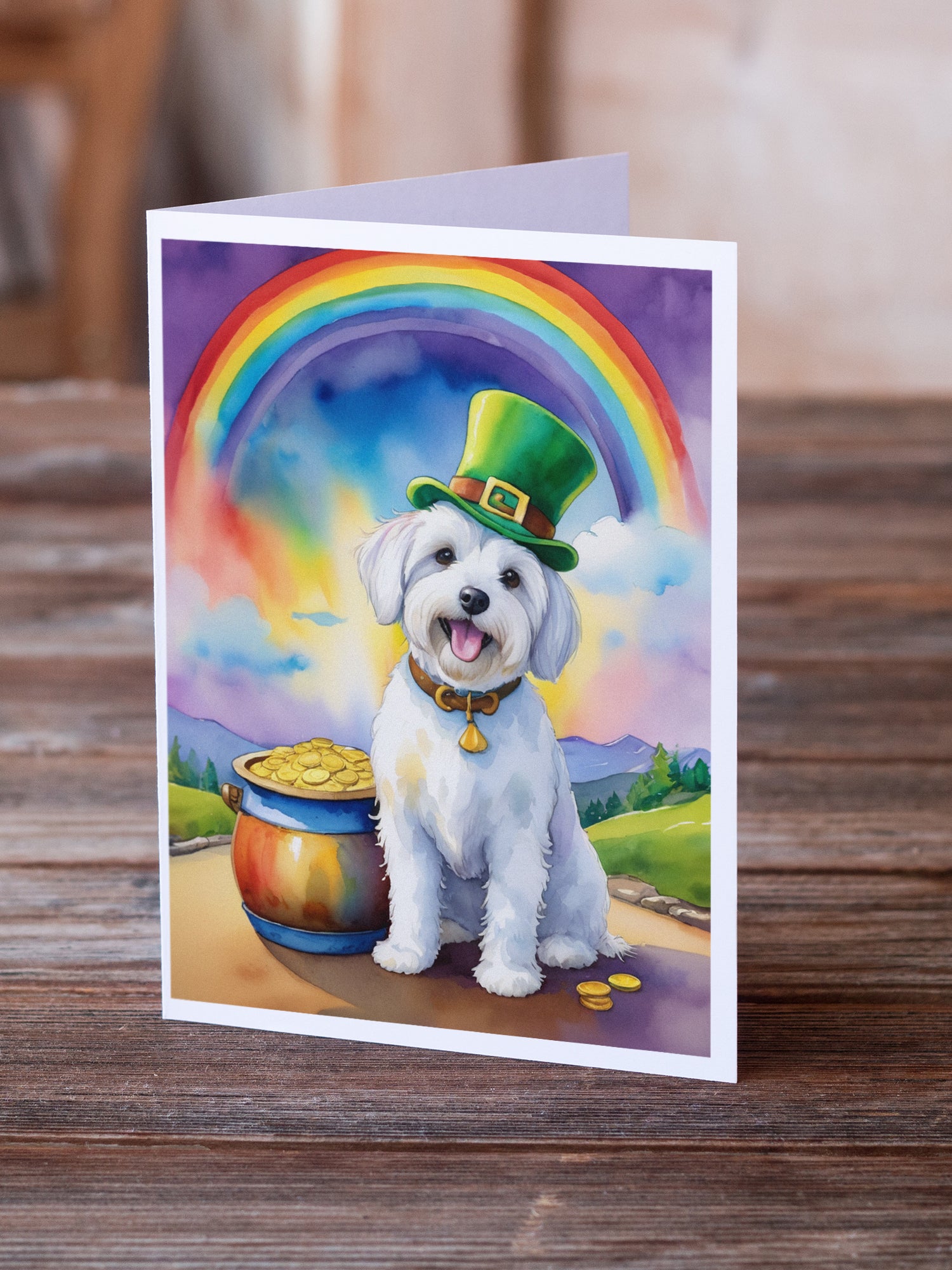 Buy this Coton de Tulear St Patrick's Day Greeting Cards Pack of 8