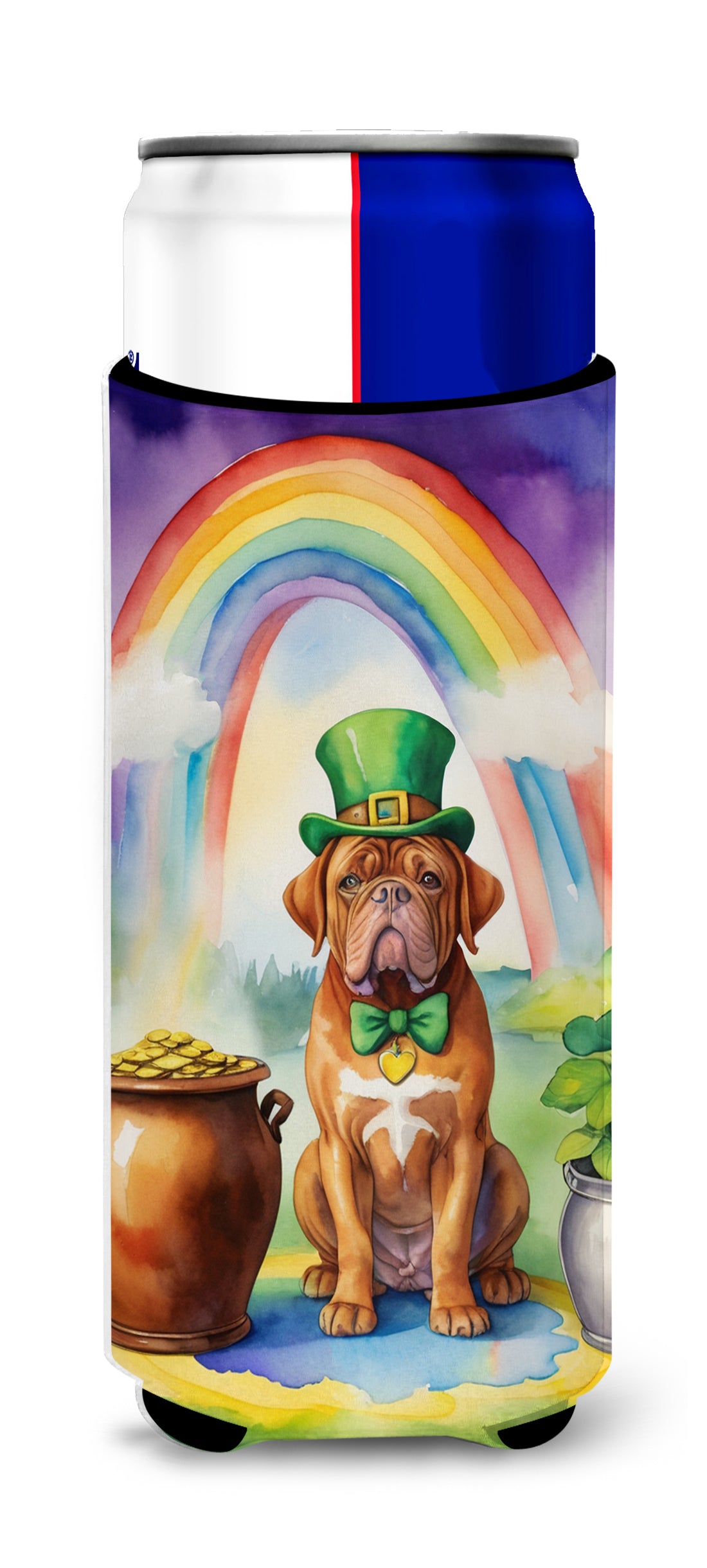 Buy this Dogue de Bordeaux St Patrick's Day Hugger for Ultra Slim Cans