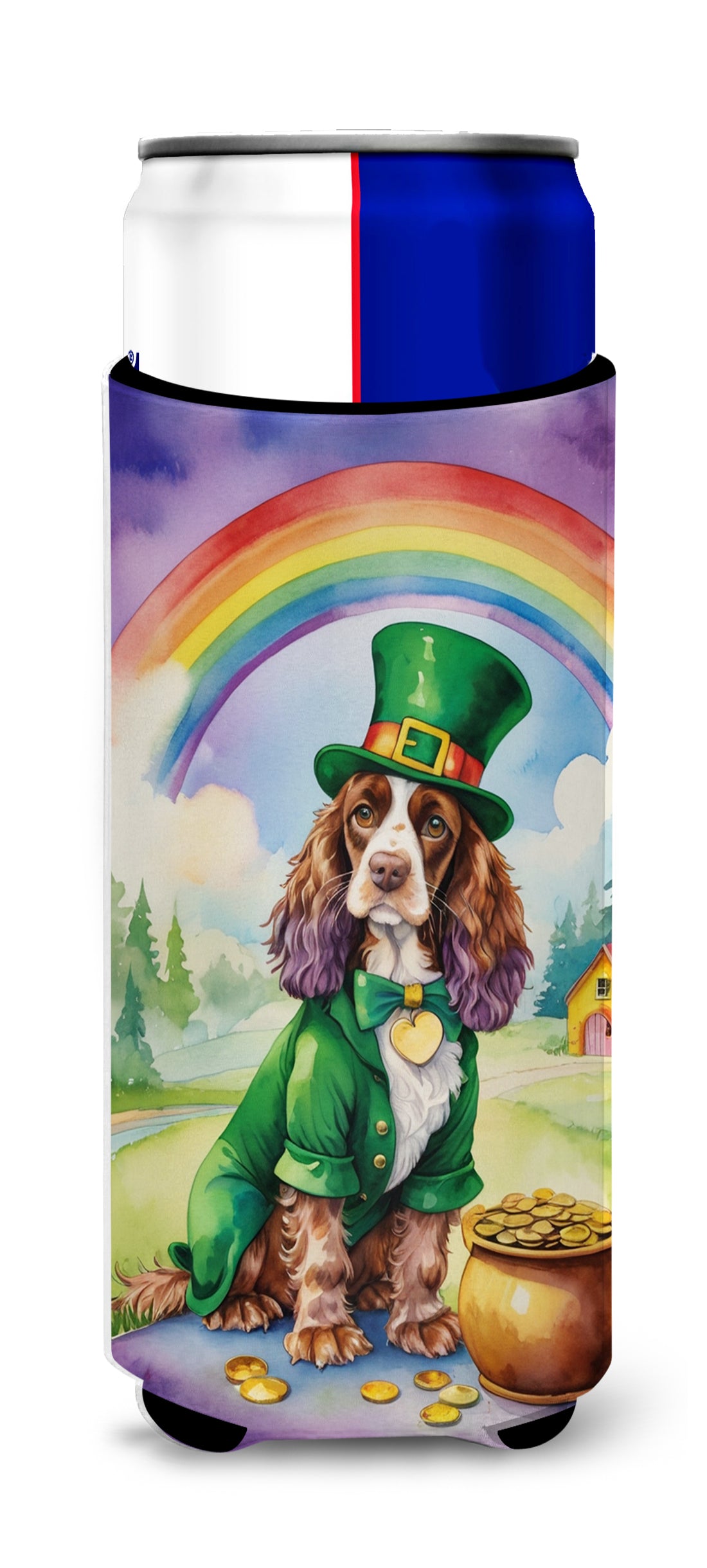 Buy this English Cocker Spaniel St Patrick's Day Hugger for Ultra Slim Cans