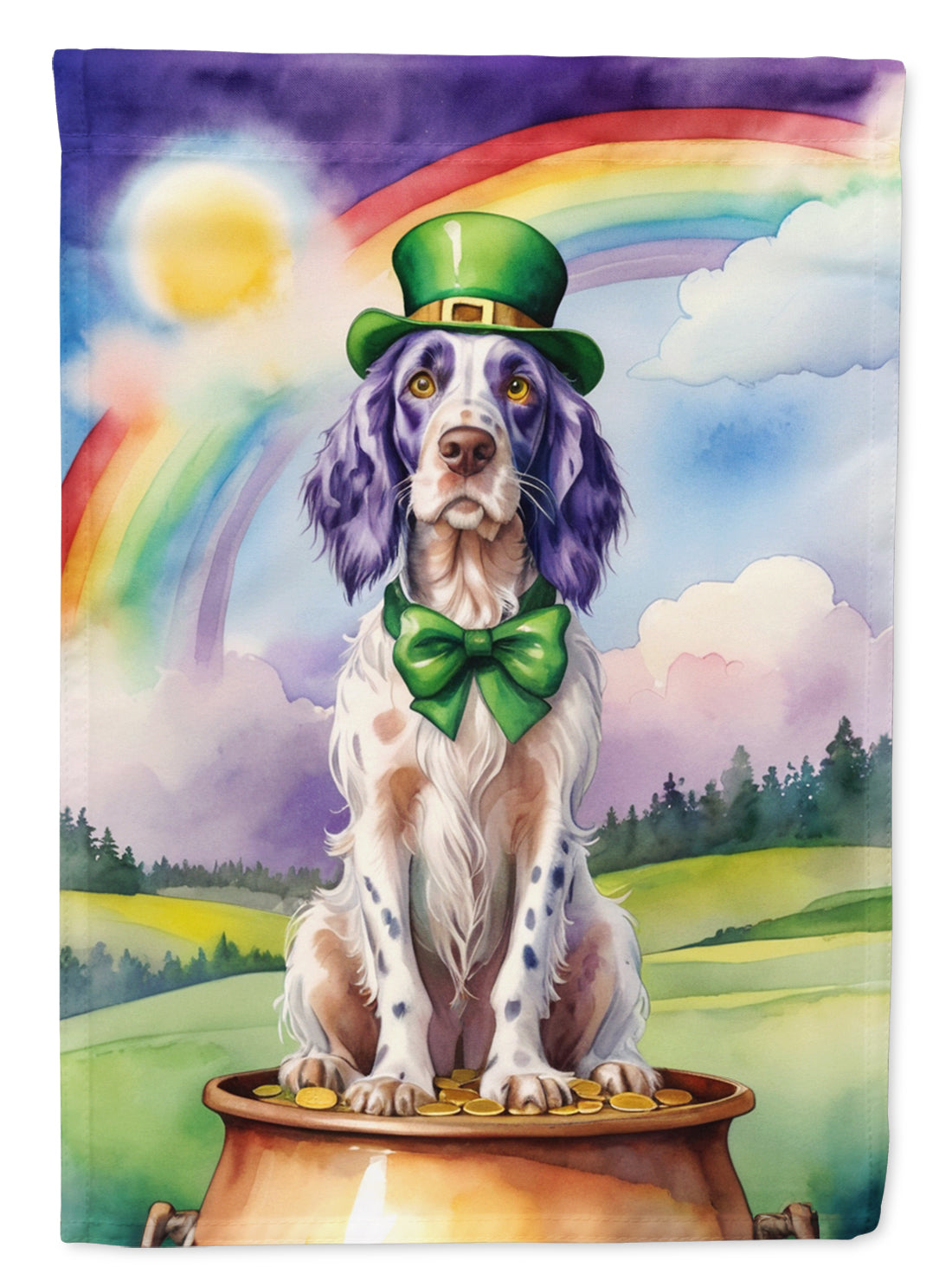 Buy this English Setter St Patrick's Day House Flag