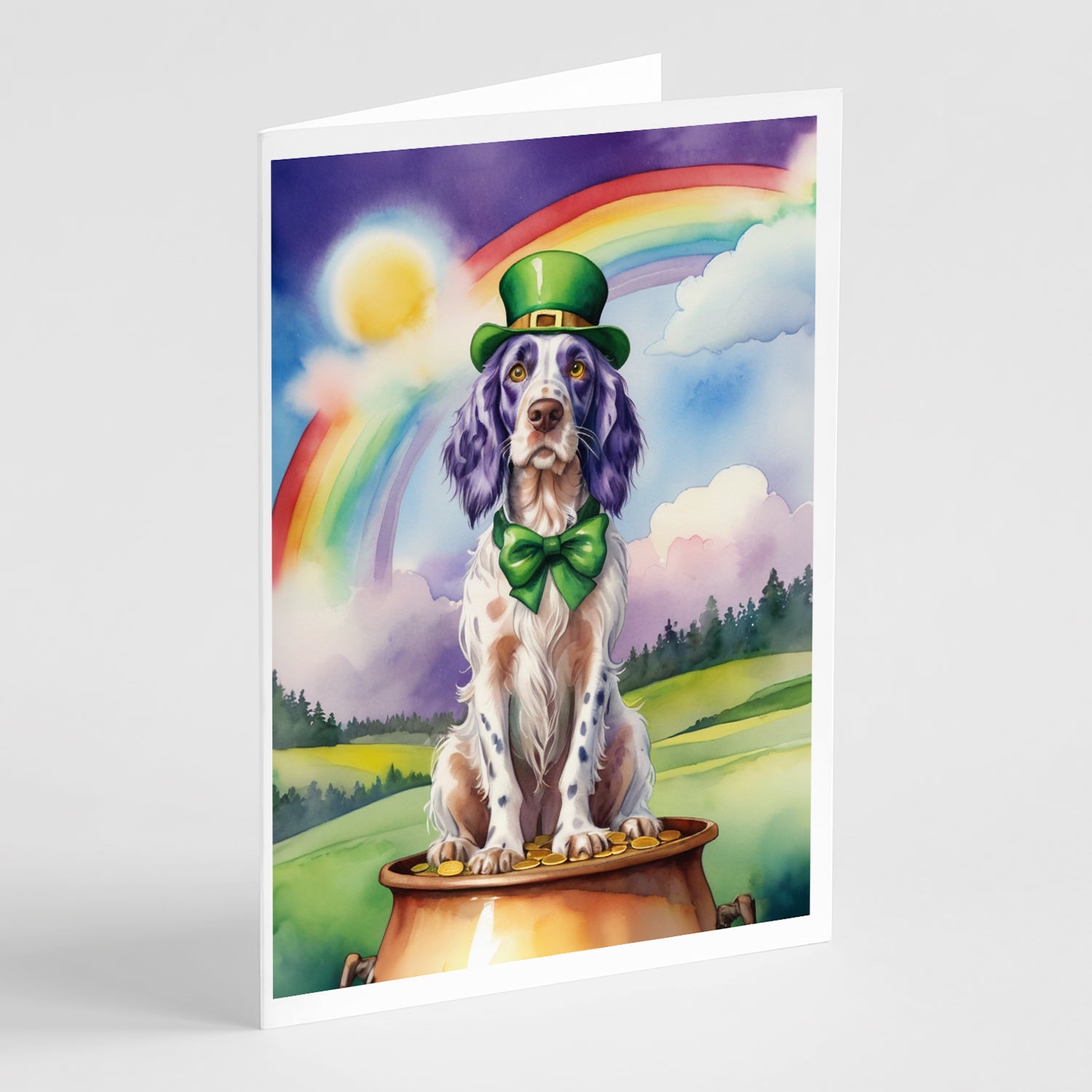 Buy this English Setter St Patrick's Day Greeting Cards Pack of 8