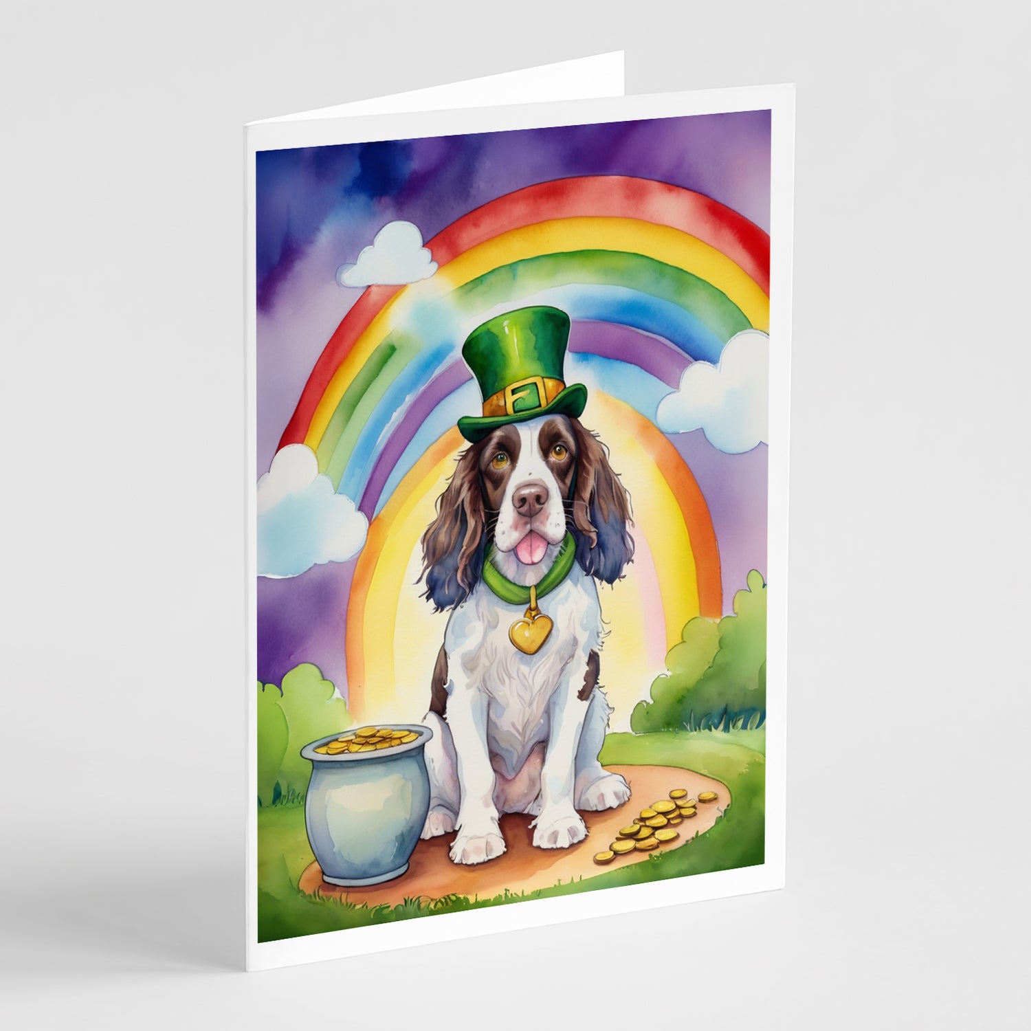Buy this English Springer Spaniel St Patrick's Day Greeting Cards Pack of 8
