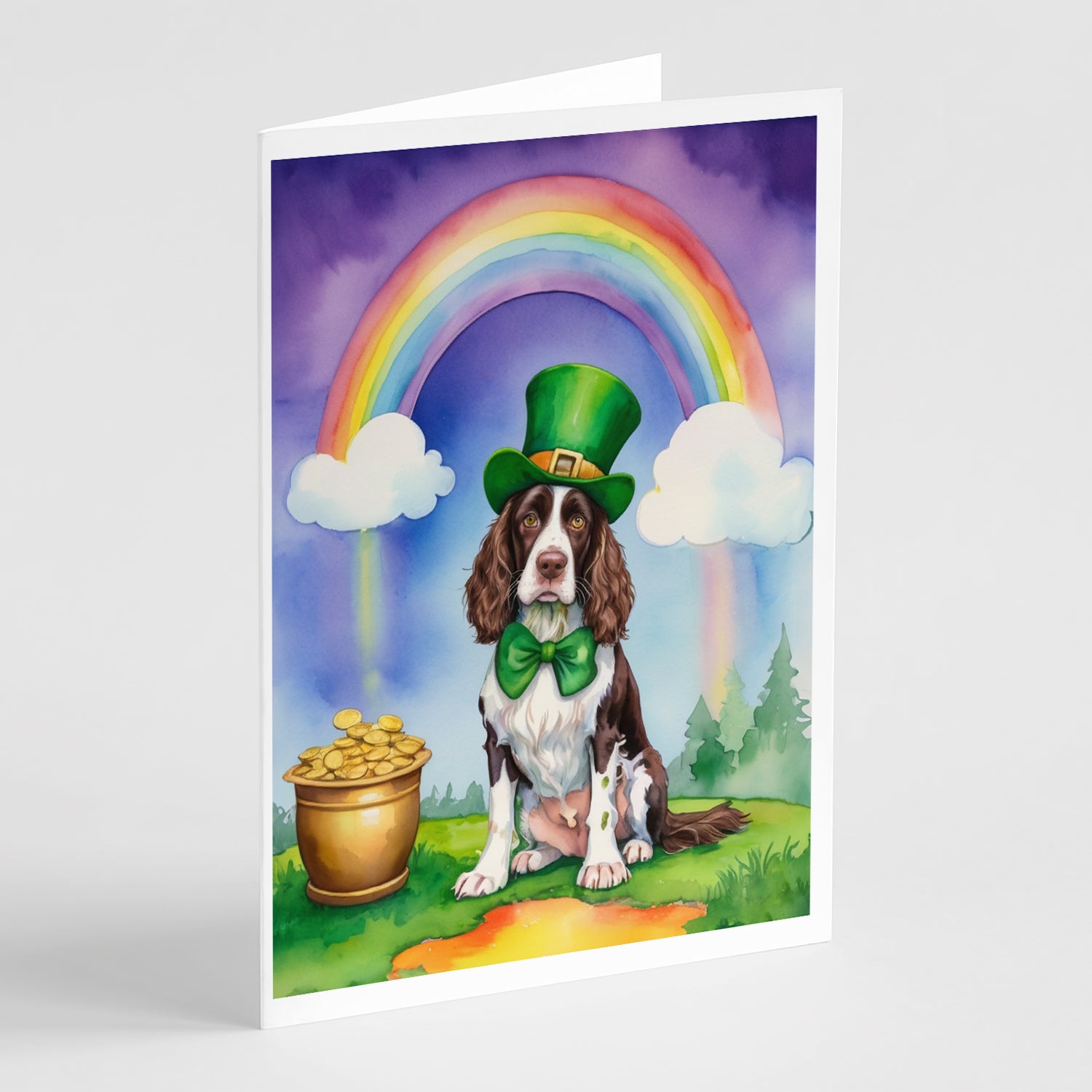 Buy this English Springer Spaniel St Patrick's Day Greeting Cards Pack of 8