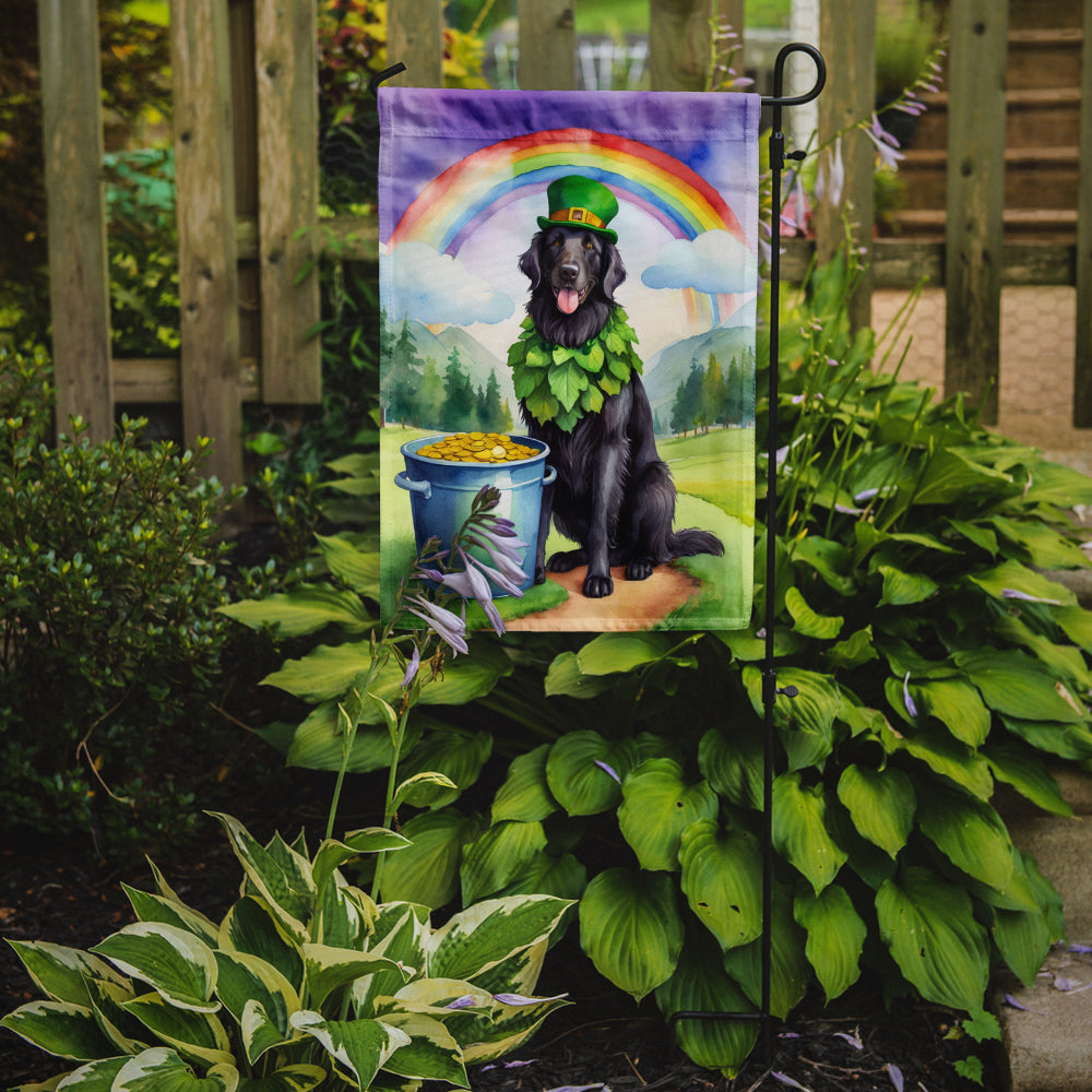 Buy this Flat-Coated Retriever St Patrick's Day Garden Flag