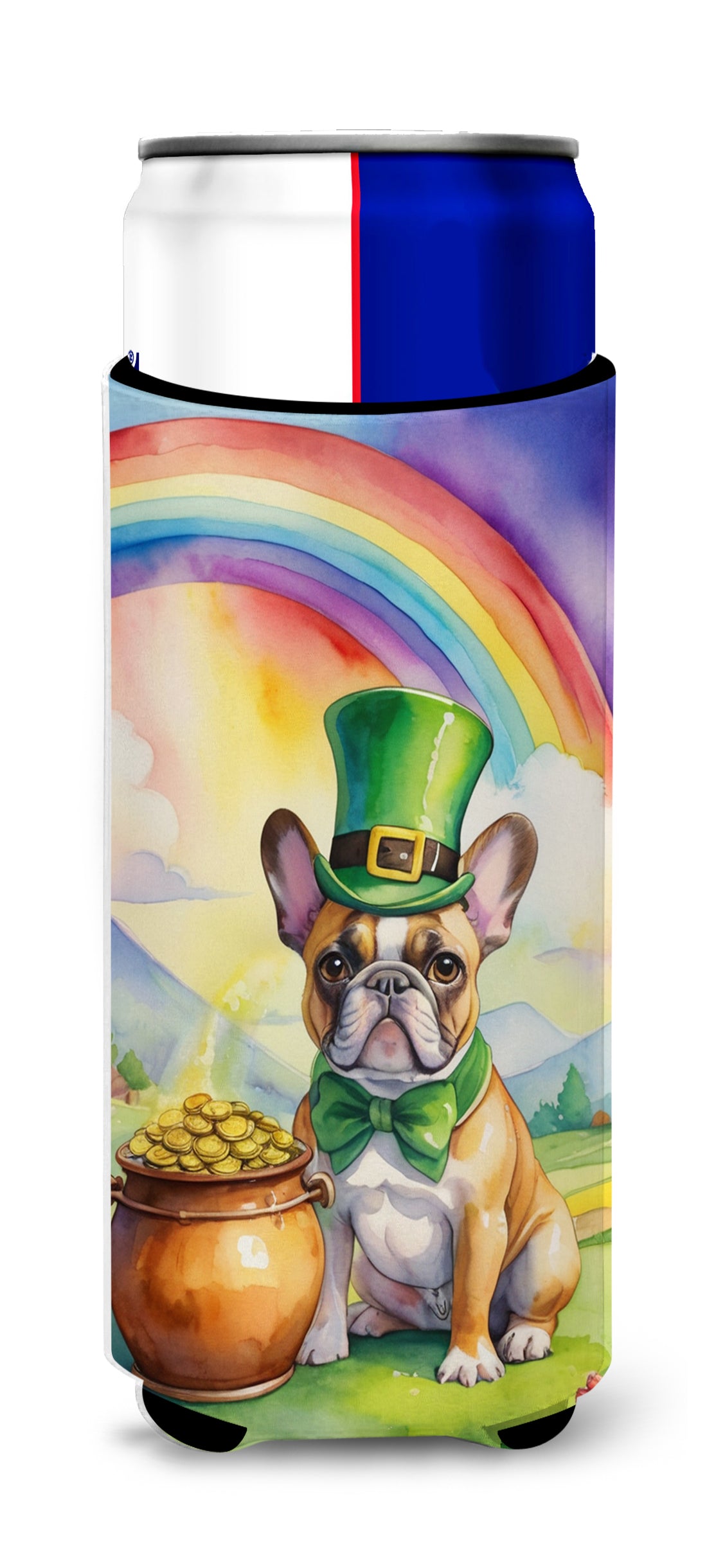 Buy this French Bulldog St Patrick's Day Hugger for Ultra Slim Cans