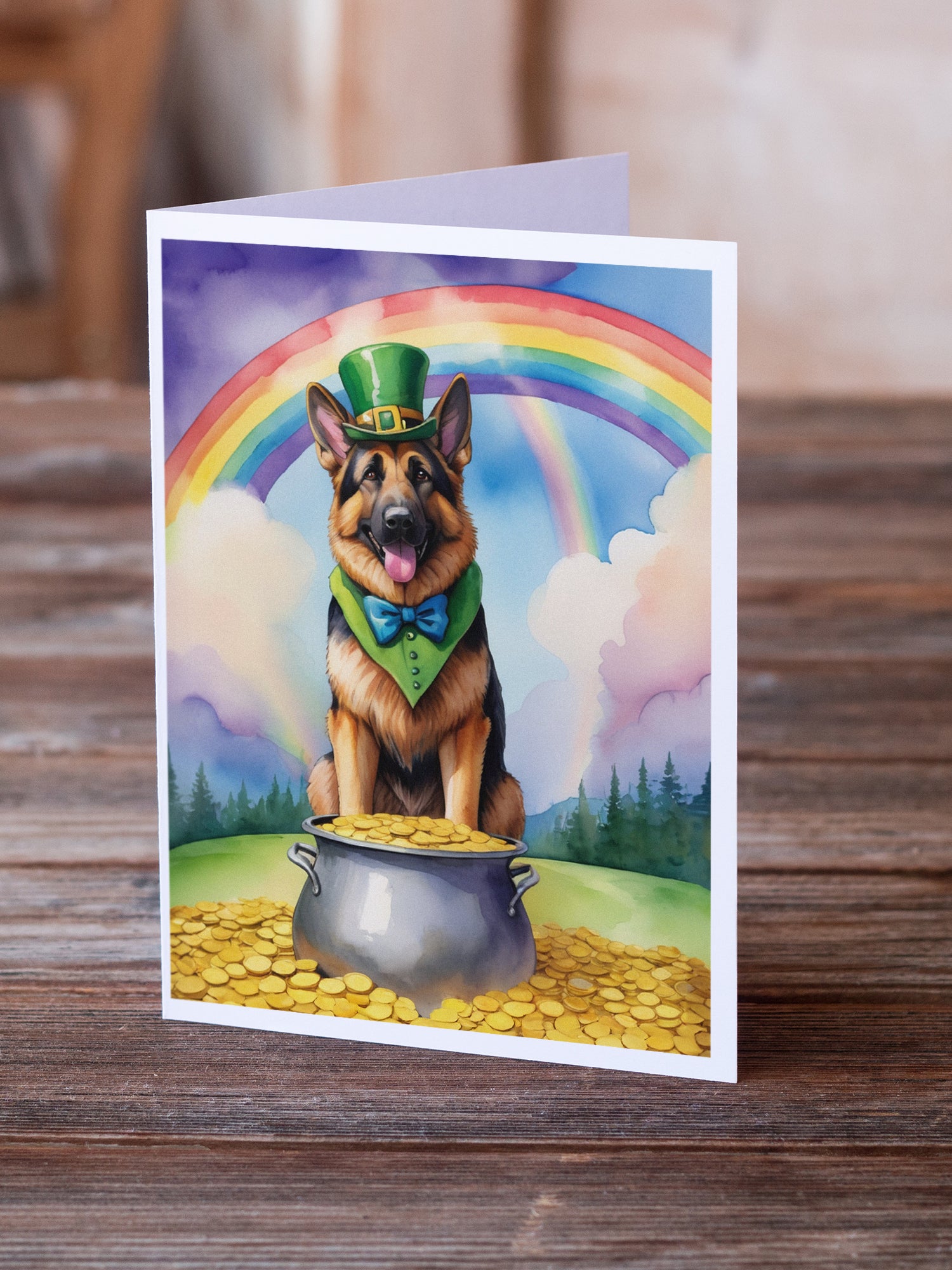 Buy this German Shepherd St Patrick's Day Greeting Cards Pack of 8
