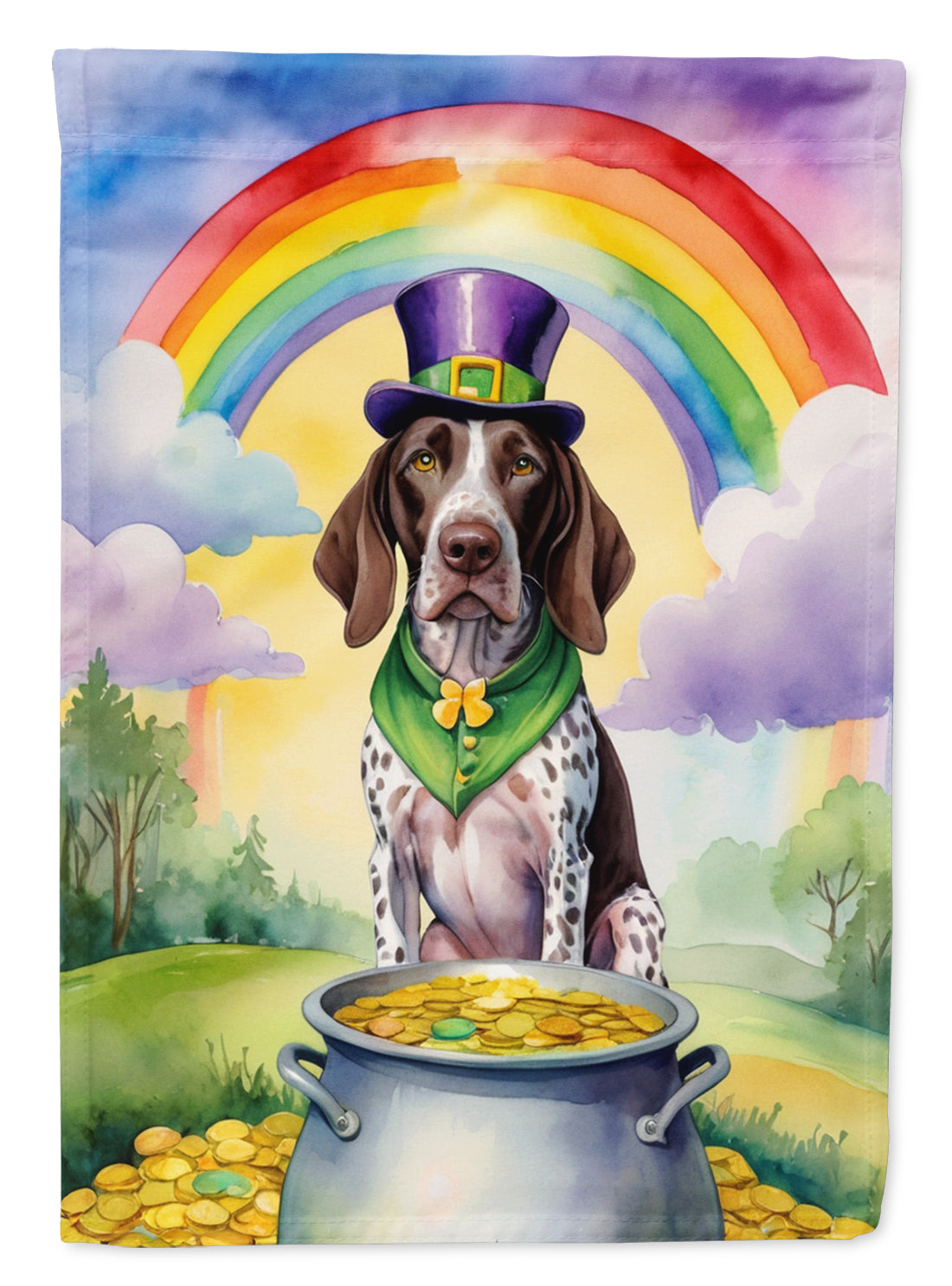 Buy this German Shorthaired Pointer St Patrick's Day House Flag