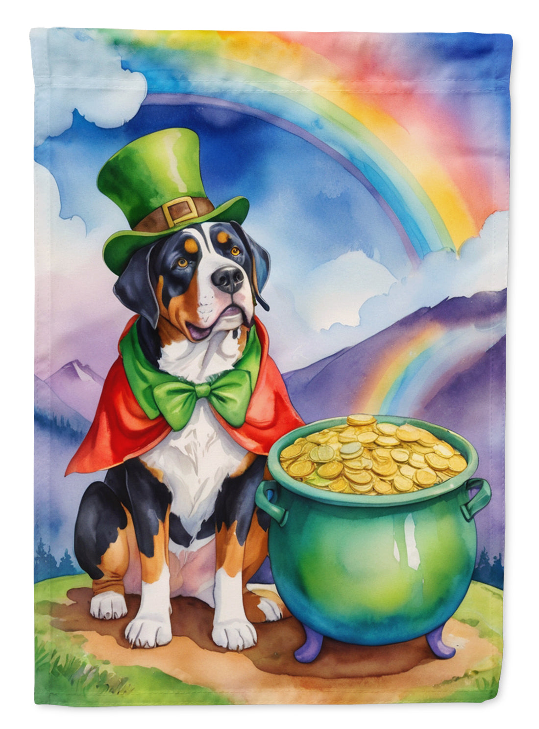Buy this Greater Swiss Mountain Dog St Patrick's Day House Flag