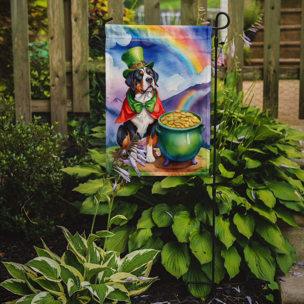 Buy this Greater Swiss Mountain Dog St Patrick's Day Garden Flag