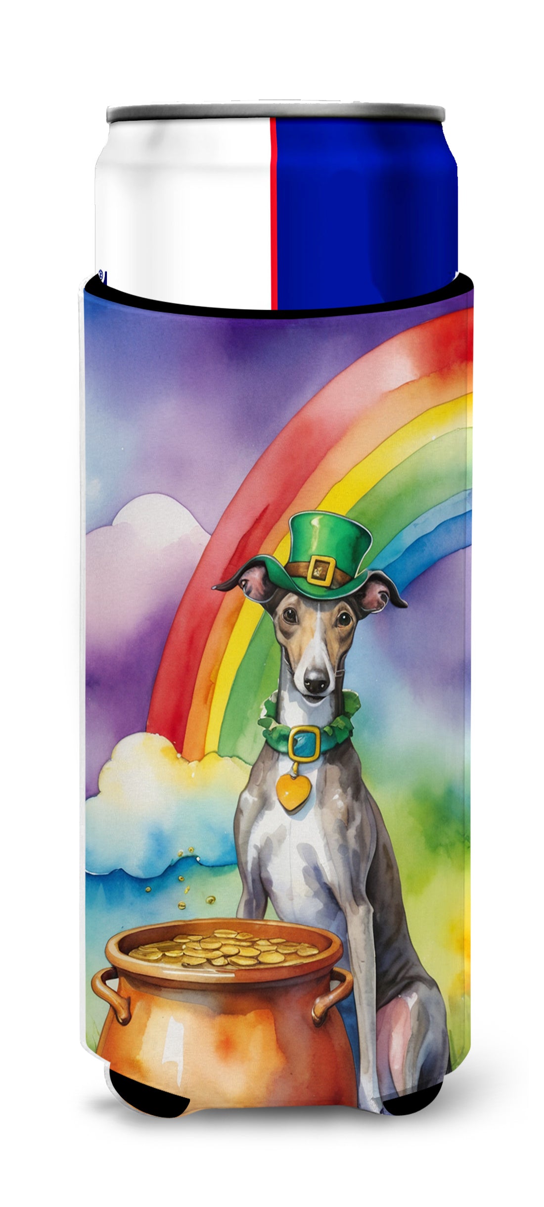 Buy this Greyhound St Patrick's Day Hugger for Ultra Slim Cans