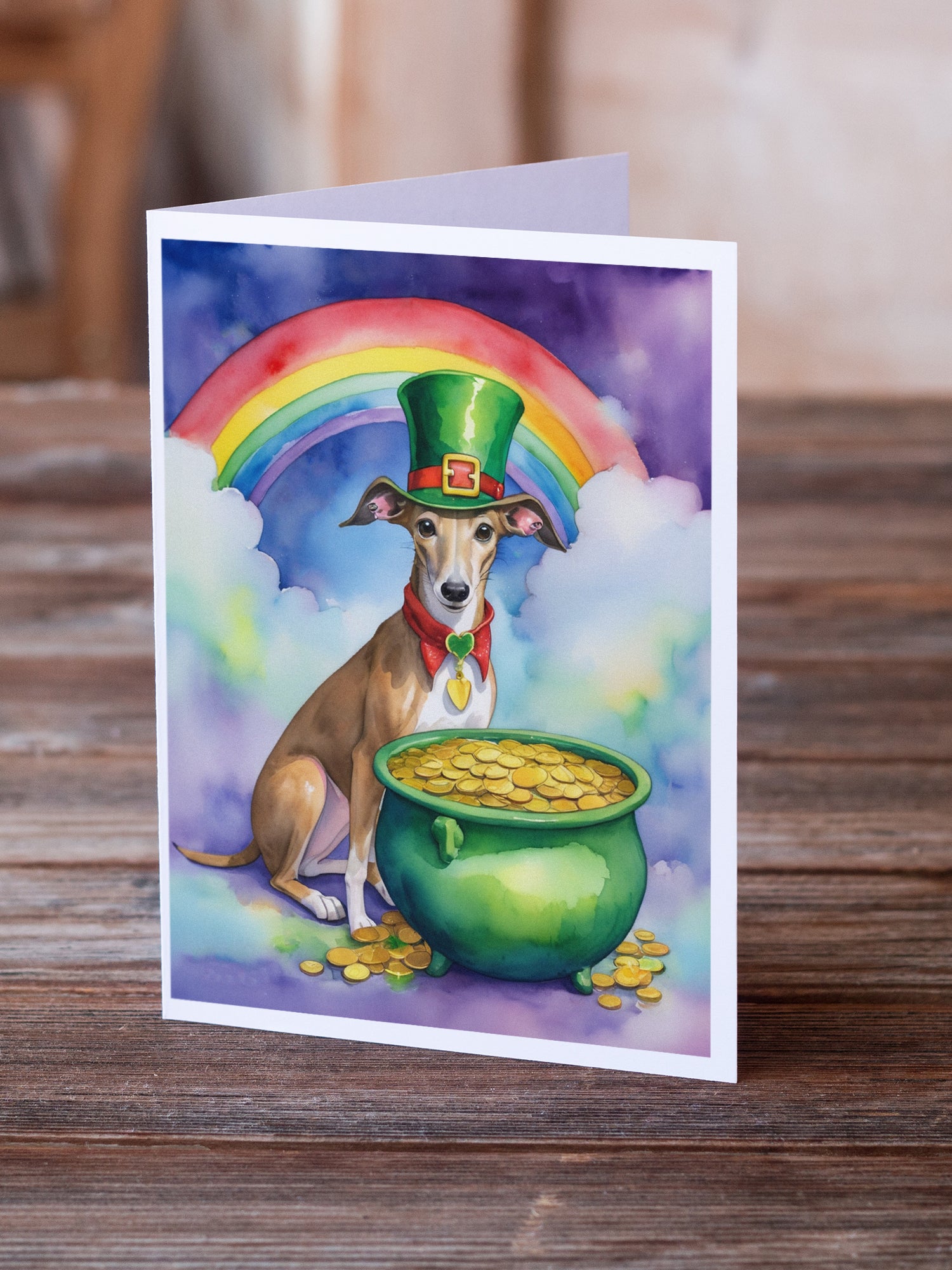 Buy this Greyhound St Patrick's Day Greeting Cards Pack of 8