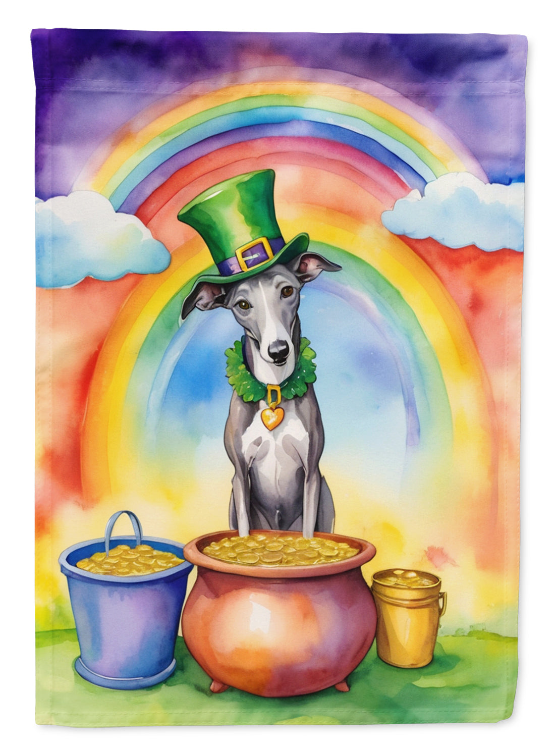 Buy this Greyhound St Patrick's Day Garden Flag