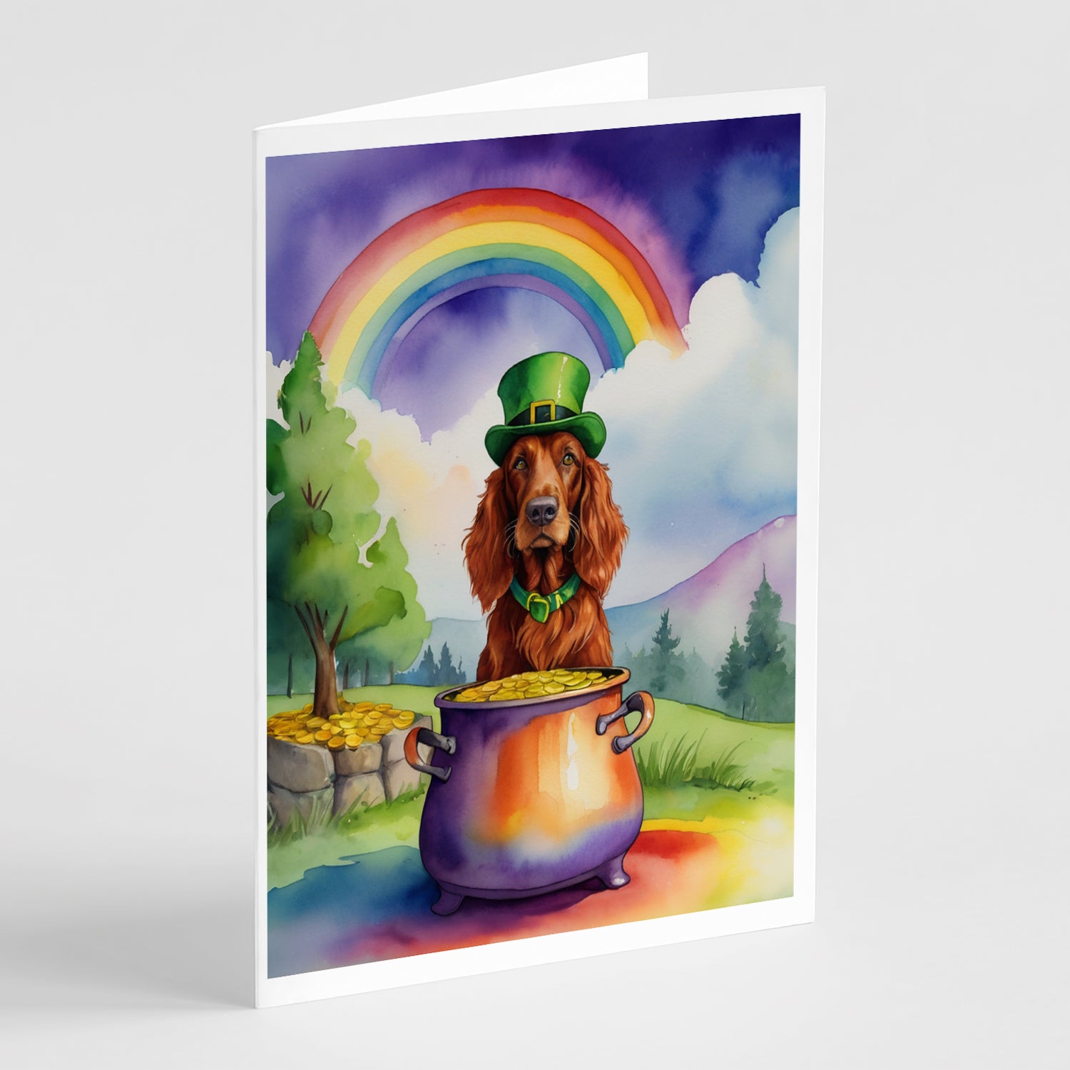 Buy this Irish Setter St Patrick's Day Greeting Cards Pack of 8