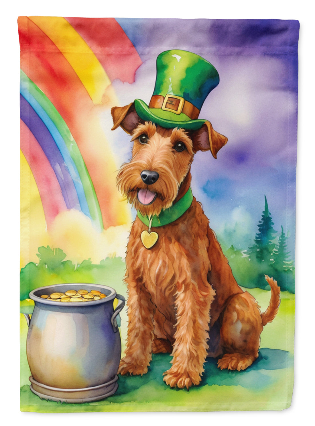 Buy this Irish Terrier St Patrick's Day Garden Flag
