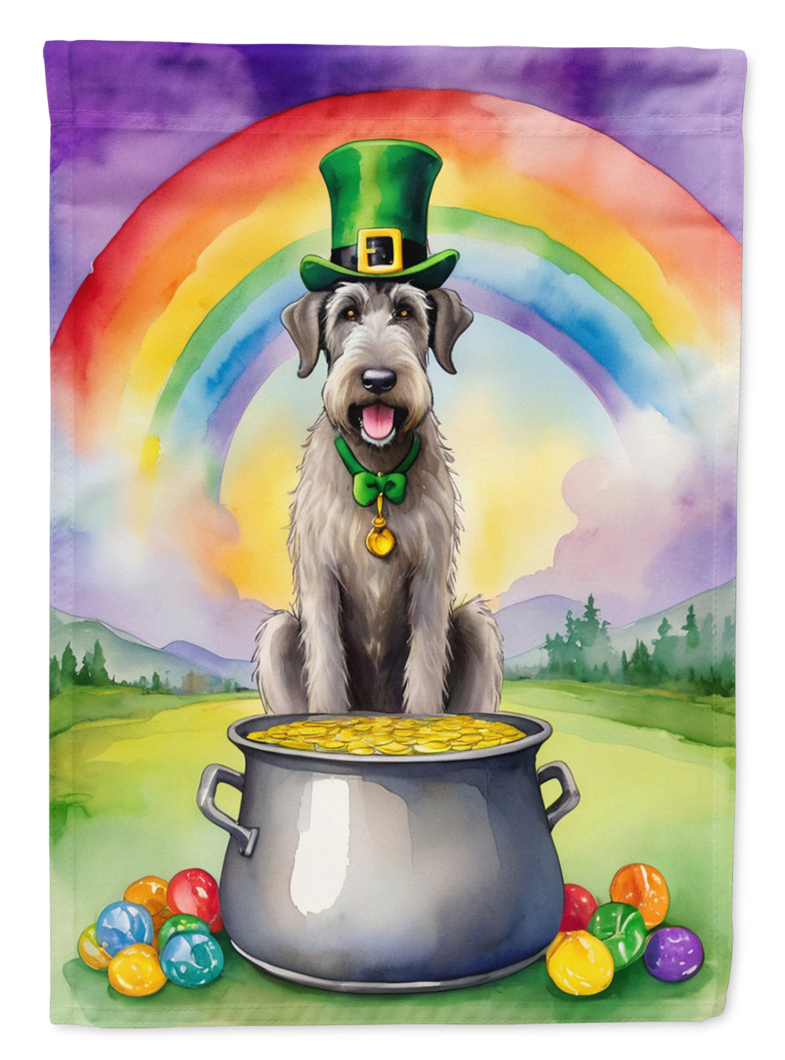 Buy this Irish Wolfhound St Patrick's Day Garden Flag