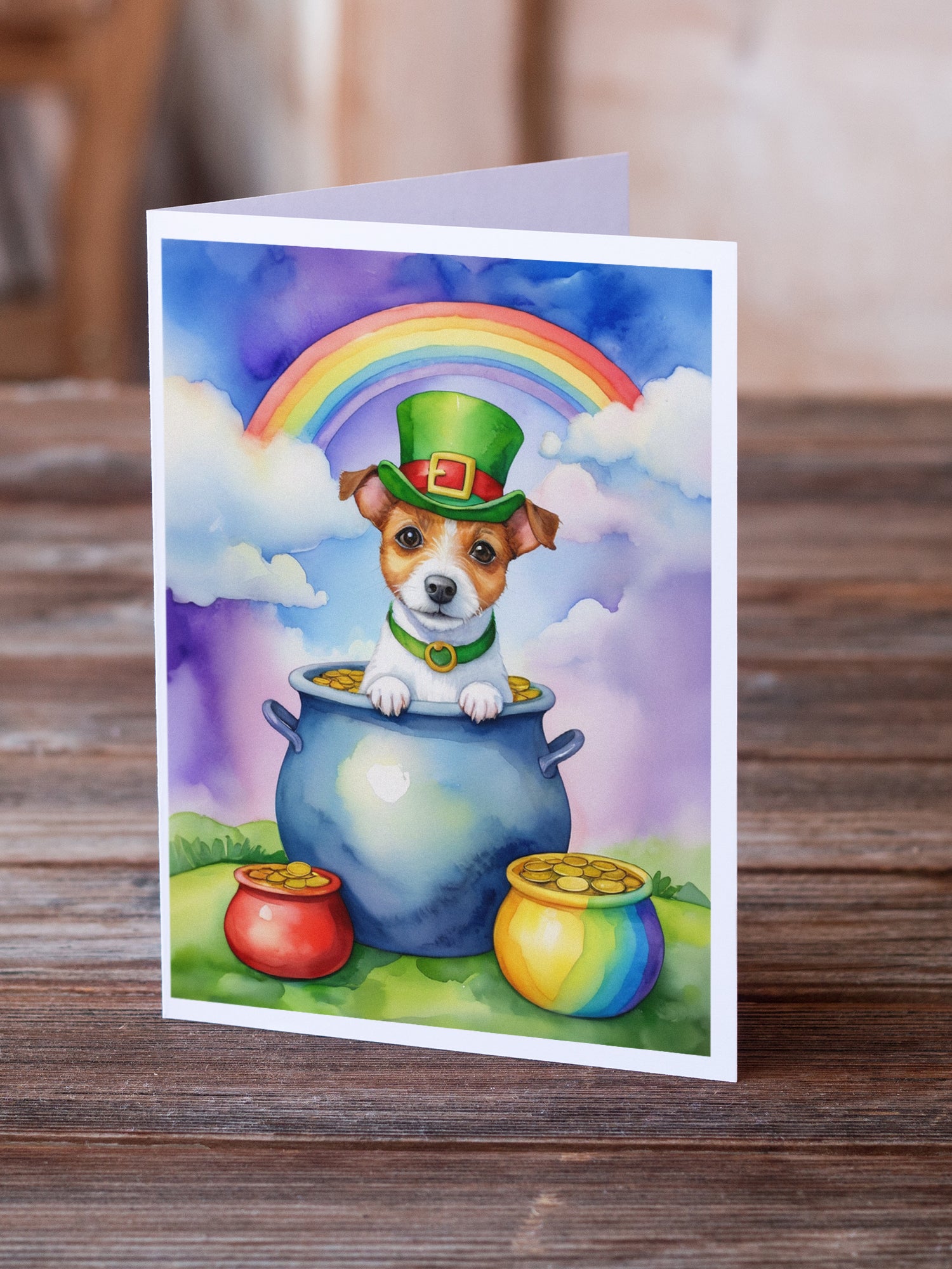 Buy this Jack Russell Terrier St Patrick's Day Greeting Cards Pack of 8