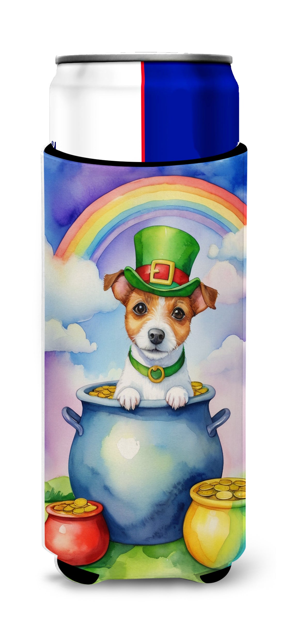 Buy this Jack Russell Terrier St Patrick's Day Hugger for Ultra Slim Cans