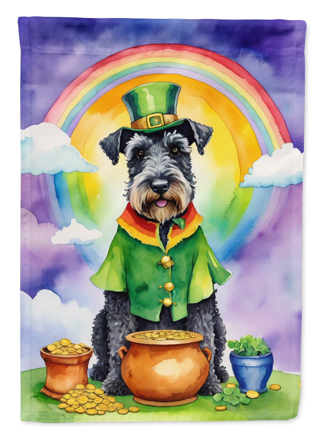 Buy this Kerry Blue Terrier St Patrick's Day House Flag