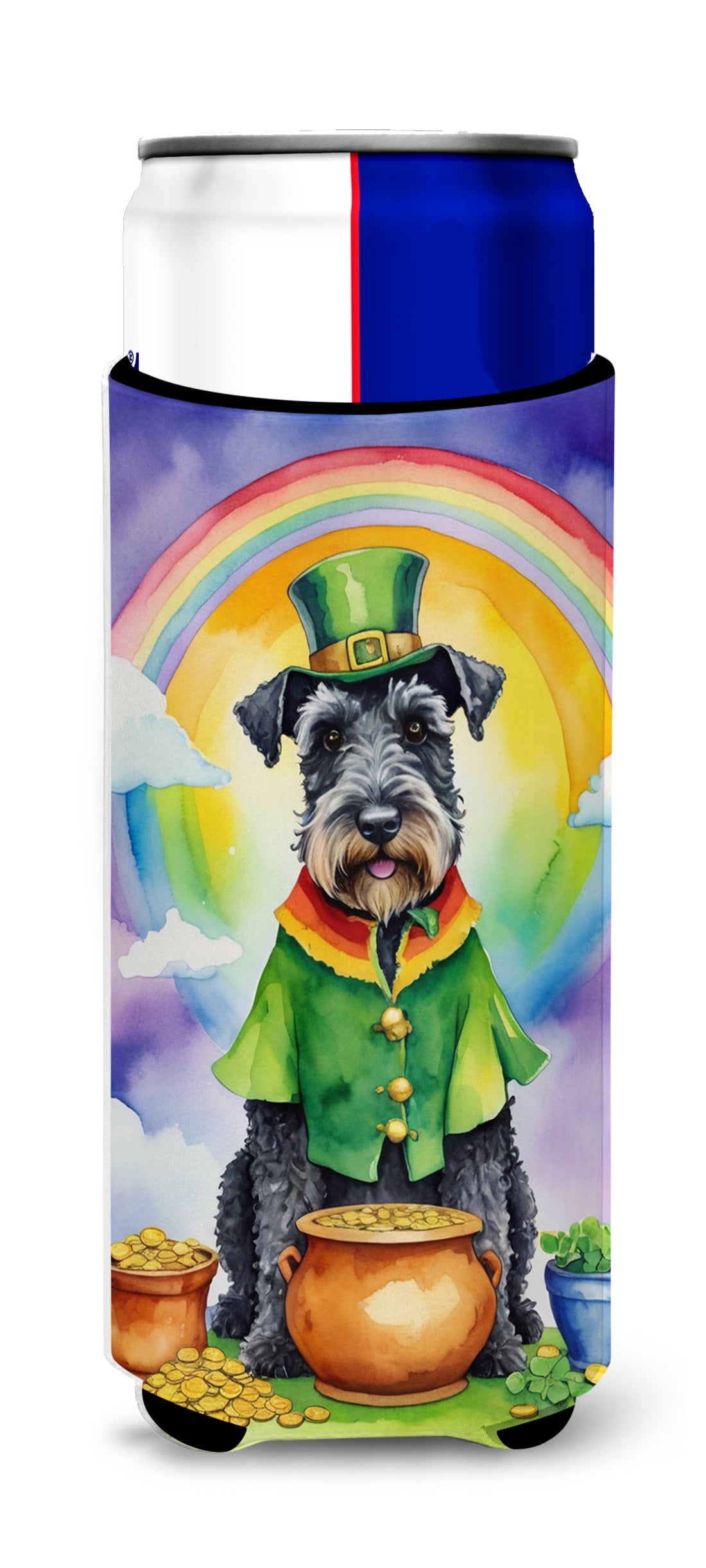 Buy this Kerry Blue Terrier St Patrick's Day Hugger for Ultra Slim Cans