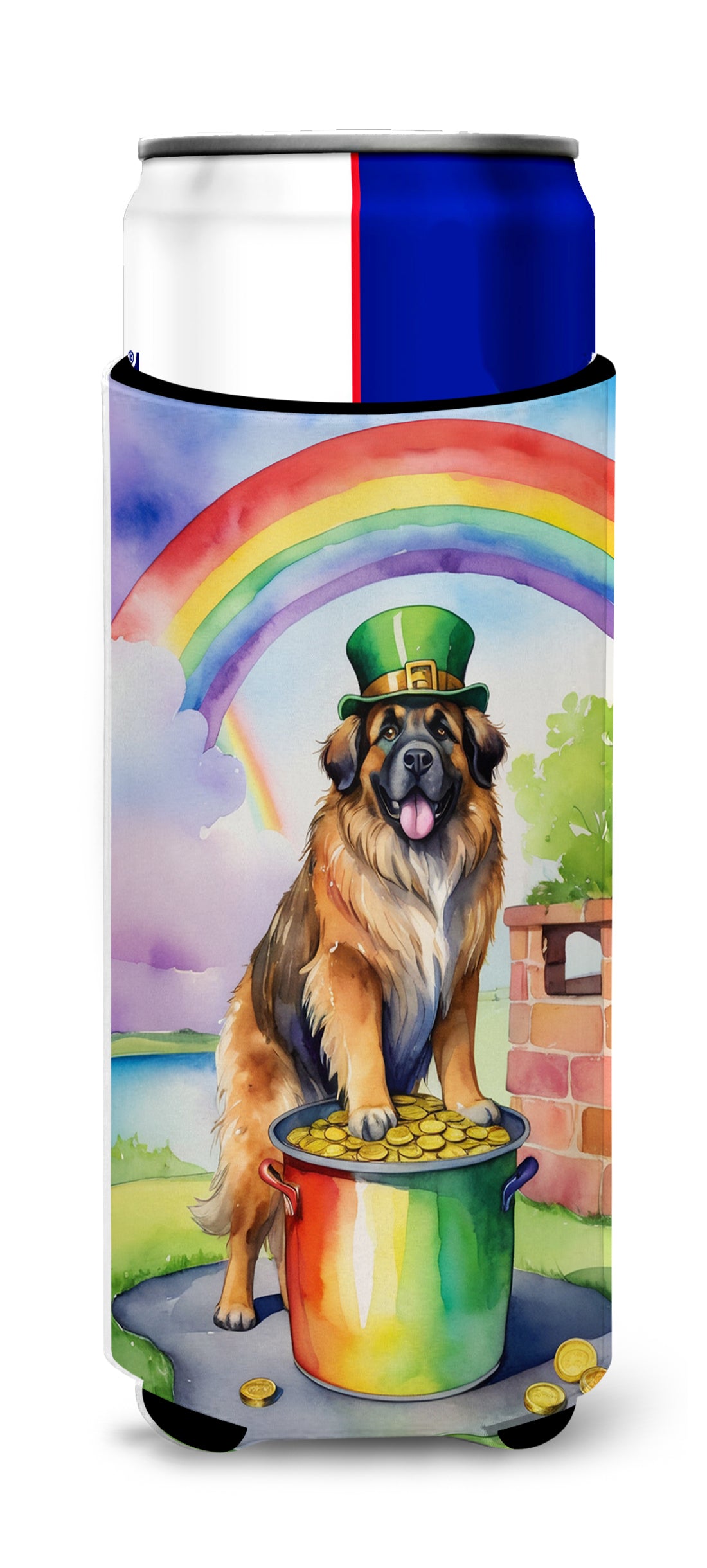 Buy this Leonberger St Patrick's Day Hugger for Ultra Slim Cans