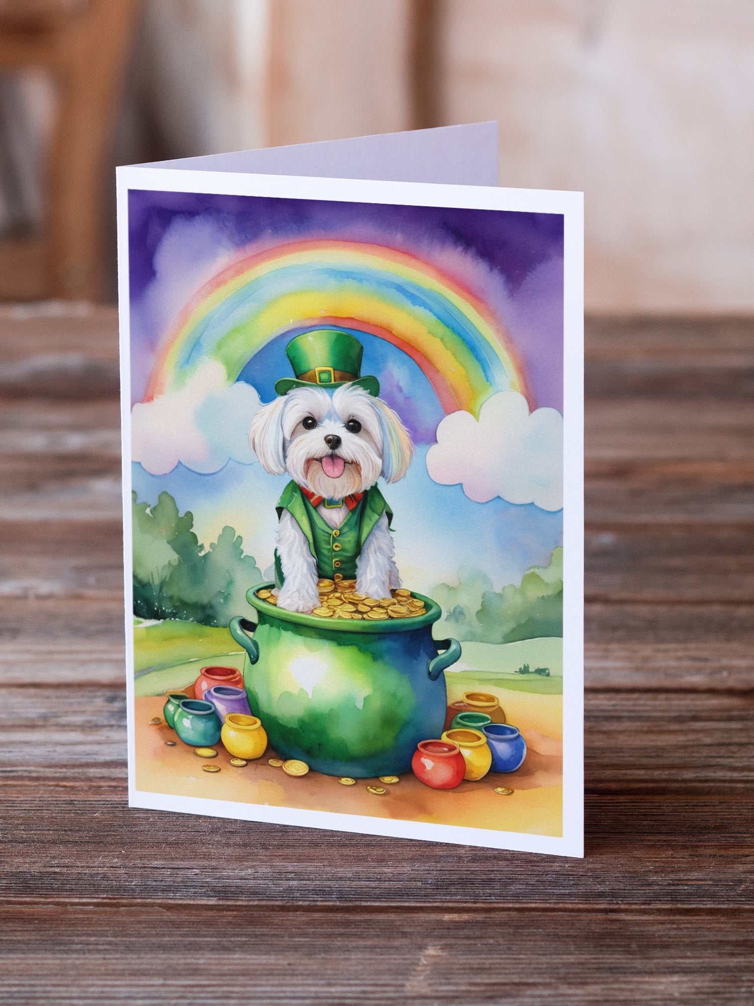 Buy this Maltese St Patrick's Day Greeting Cards Pack of 8