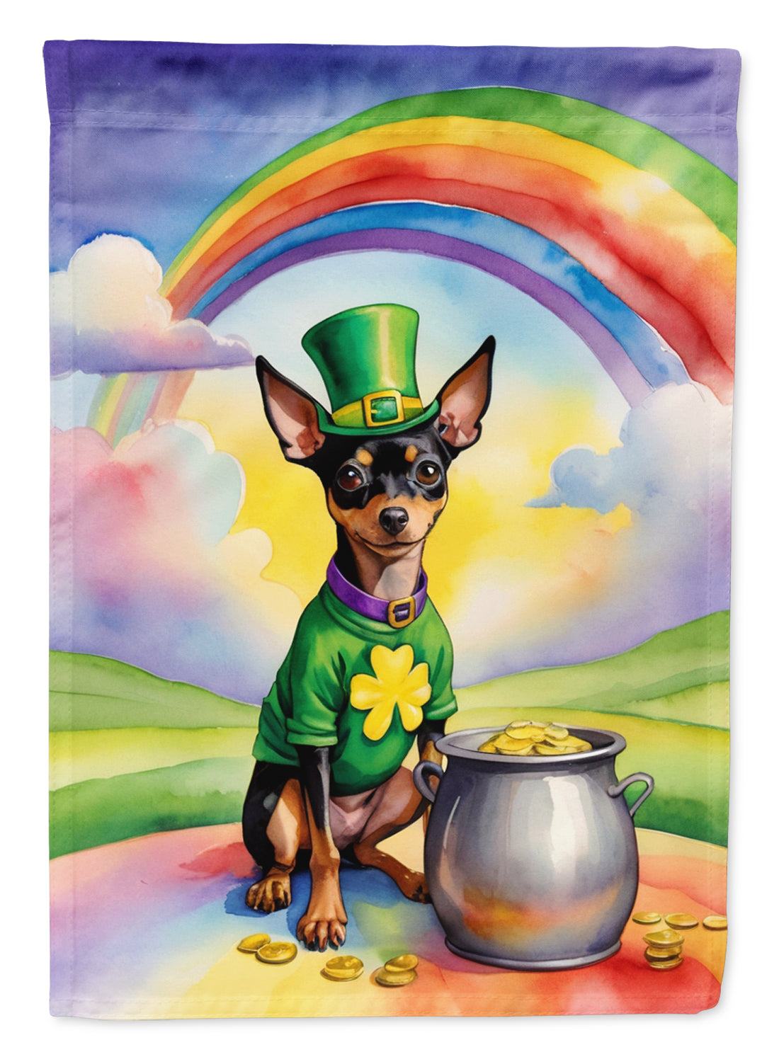 Buy this Miniature Pinscher St Patrick's Day House Flag