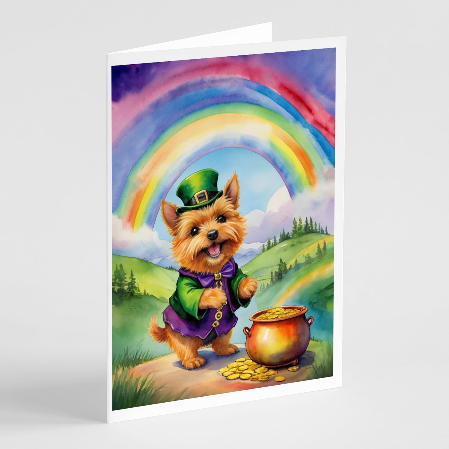 Buy this Norwich Terrier St Patrick's Day Greeting Cards Pack of 8