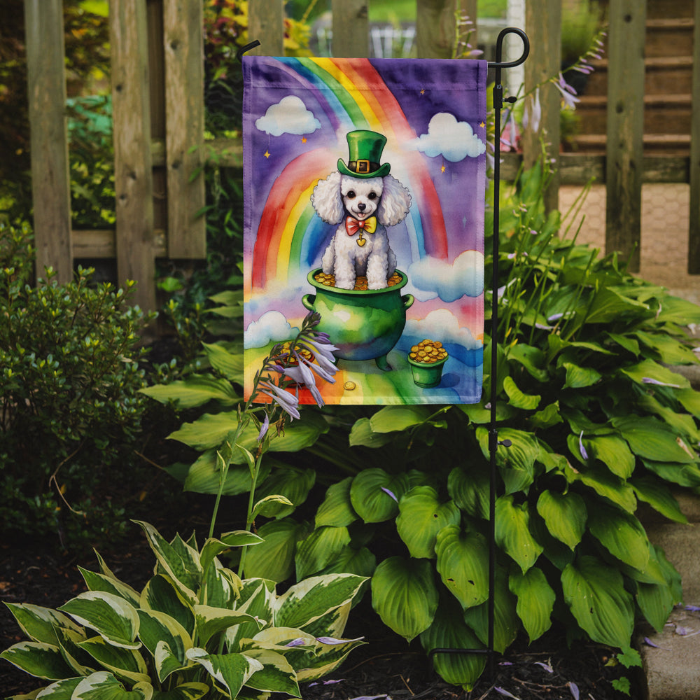 Buy this White Poodle St Patrick's Day Garden Flag