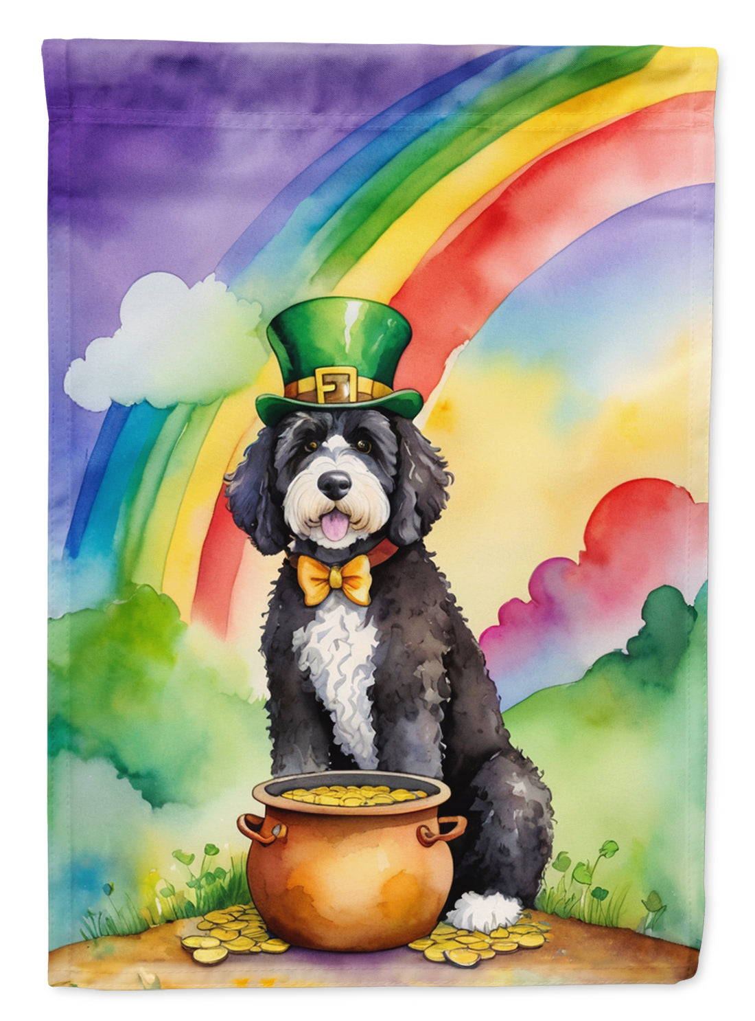 Buy this Portuguese Water Dog St Patrick's Day Garden Flag